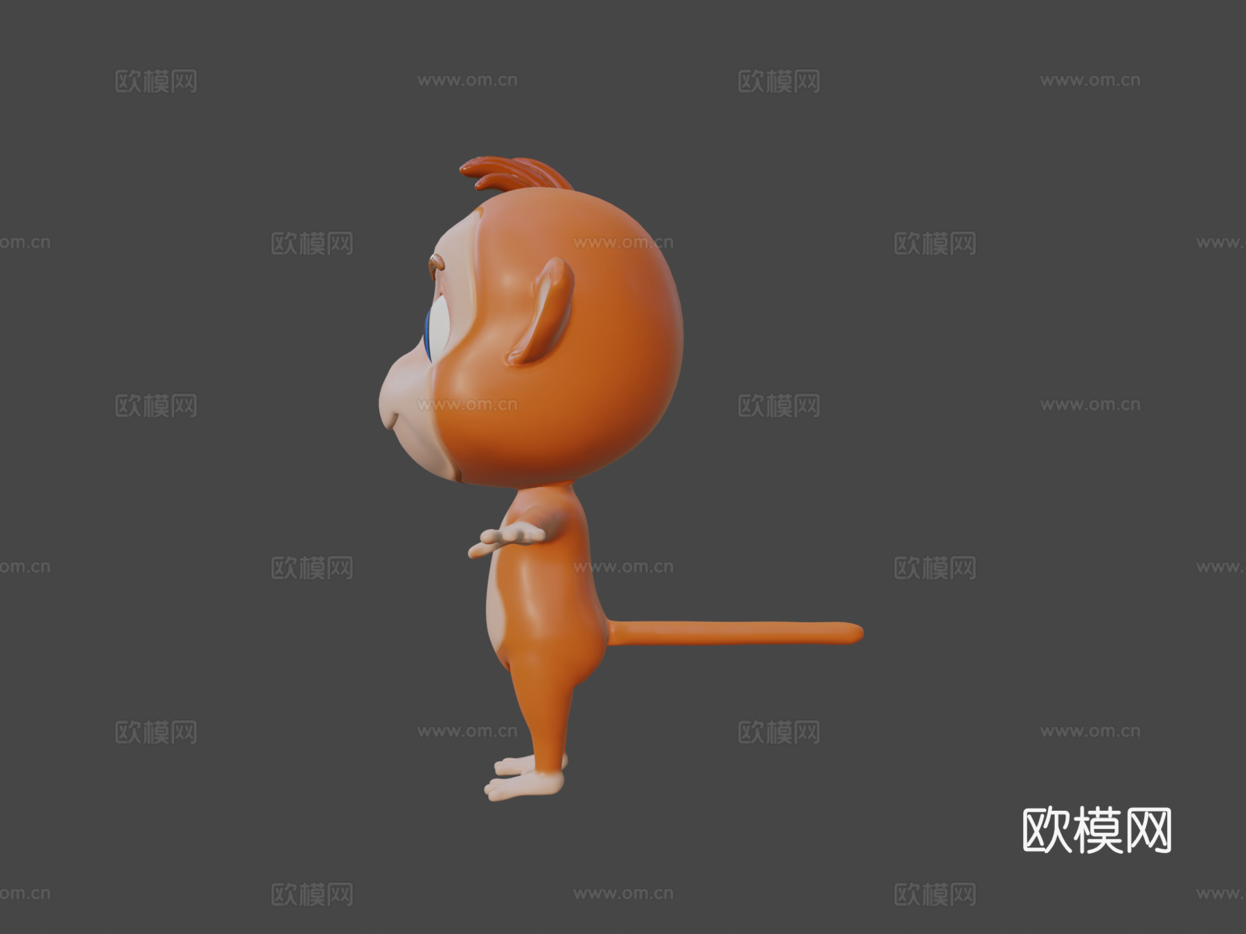 资产 - 卡通 - 动物 - 猴子 - 绑定3D3d模型