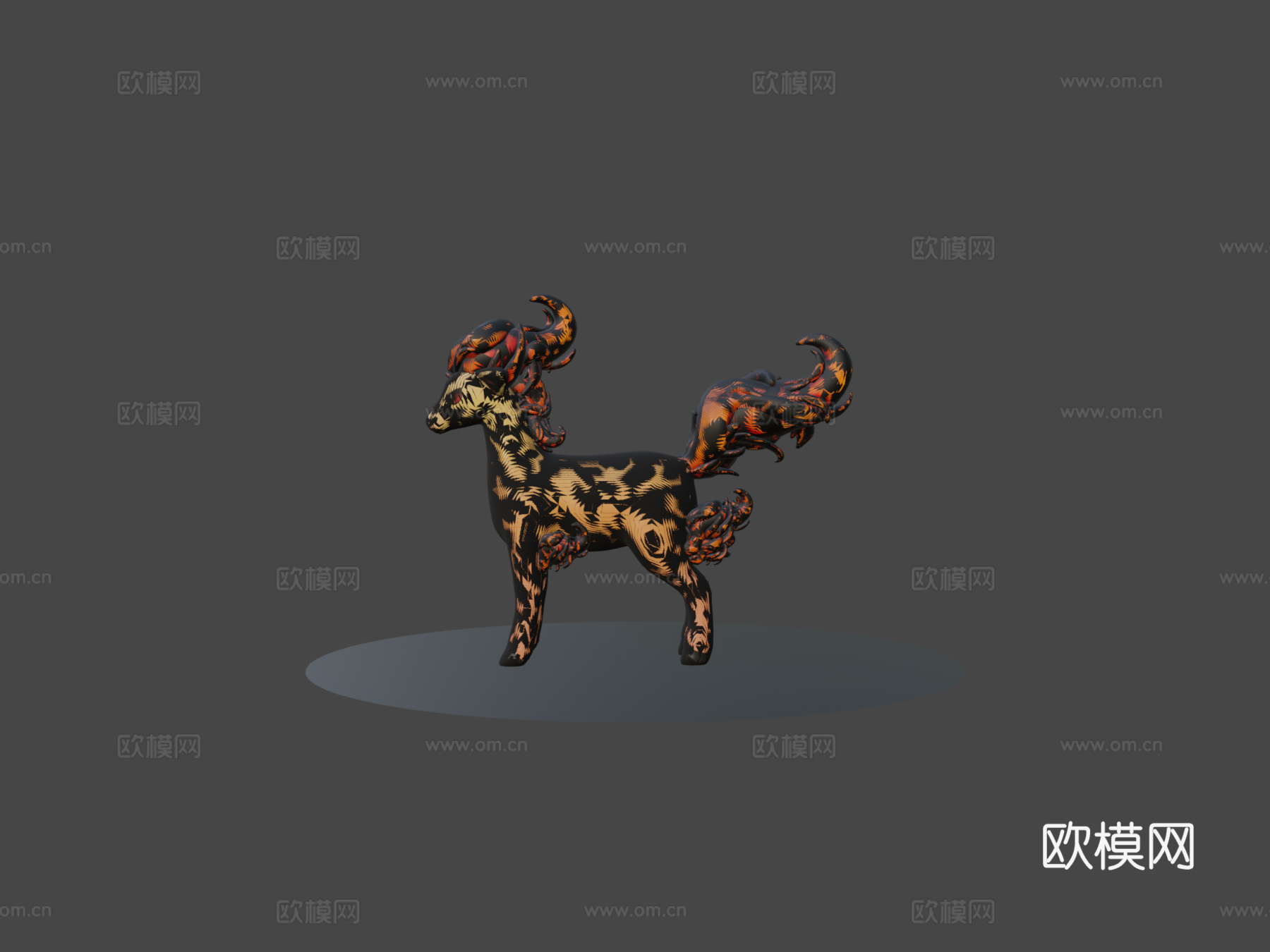 小火马宝可梦3d模型