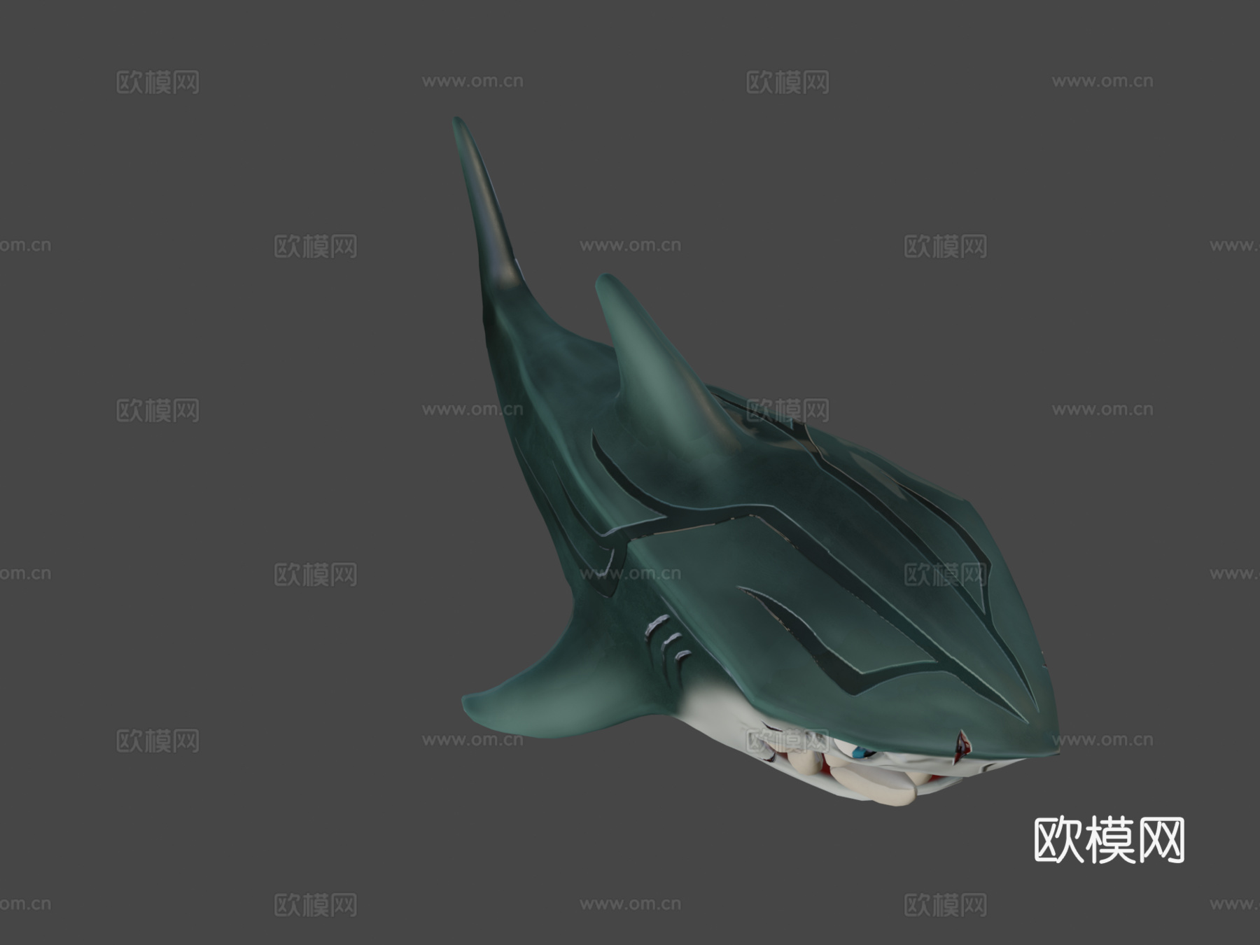 卡通鲨鱼3d模型