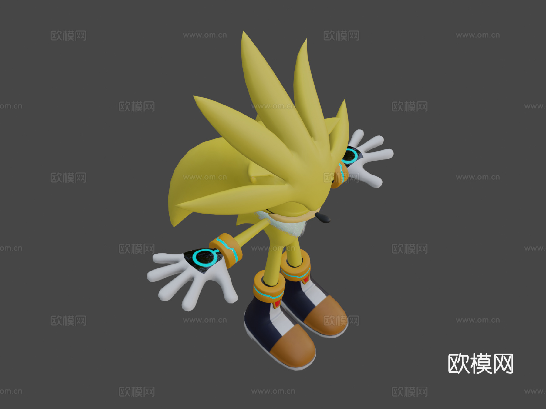 超级银色刺猬3d模型