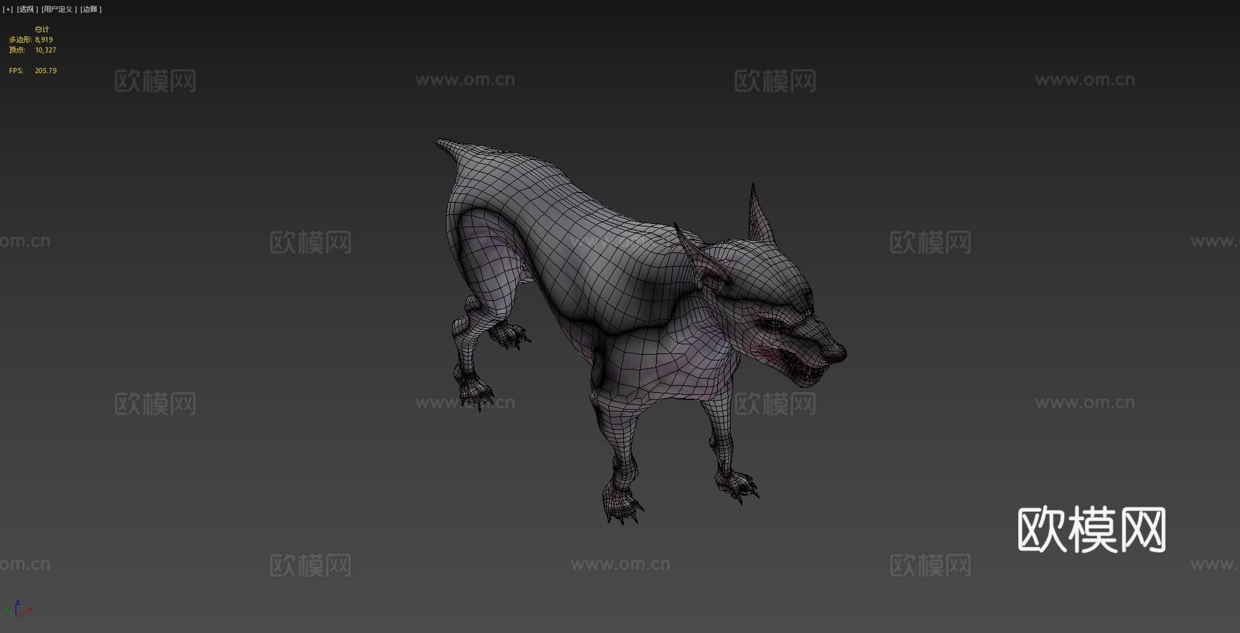 变异狗动画3d模型