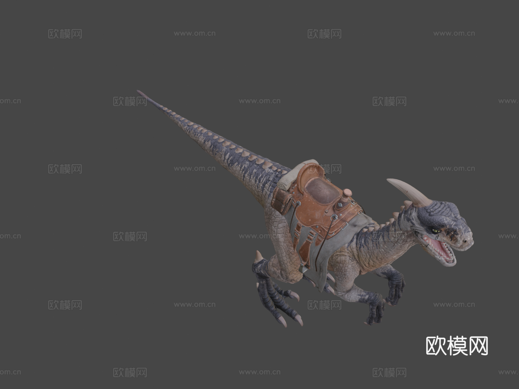带鞍恐龙PBR模型3d模型