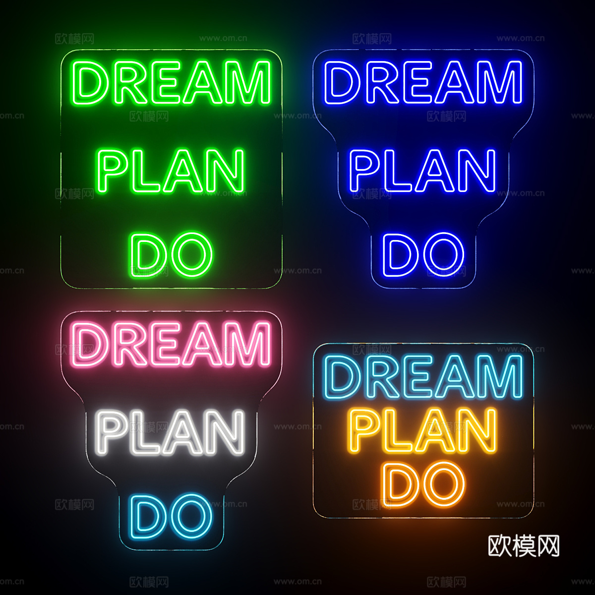 霓虹灯3d模型