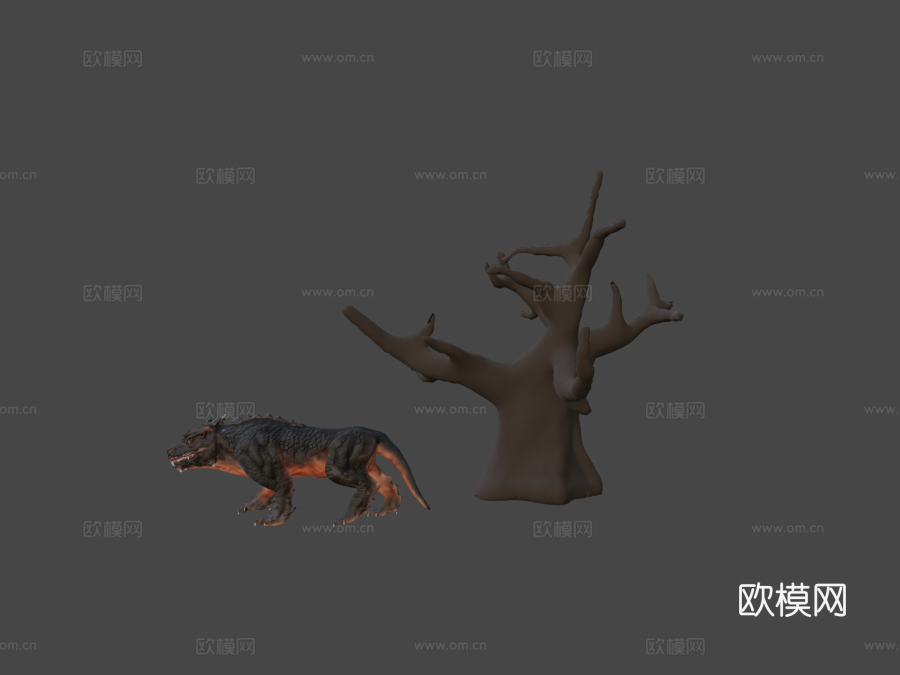 改良大型猫科动物-动画版3d模型