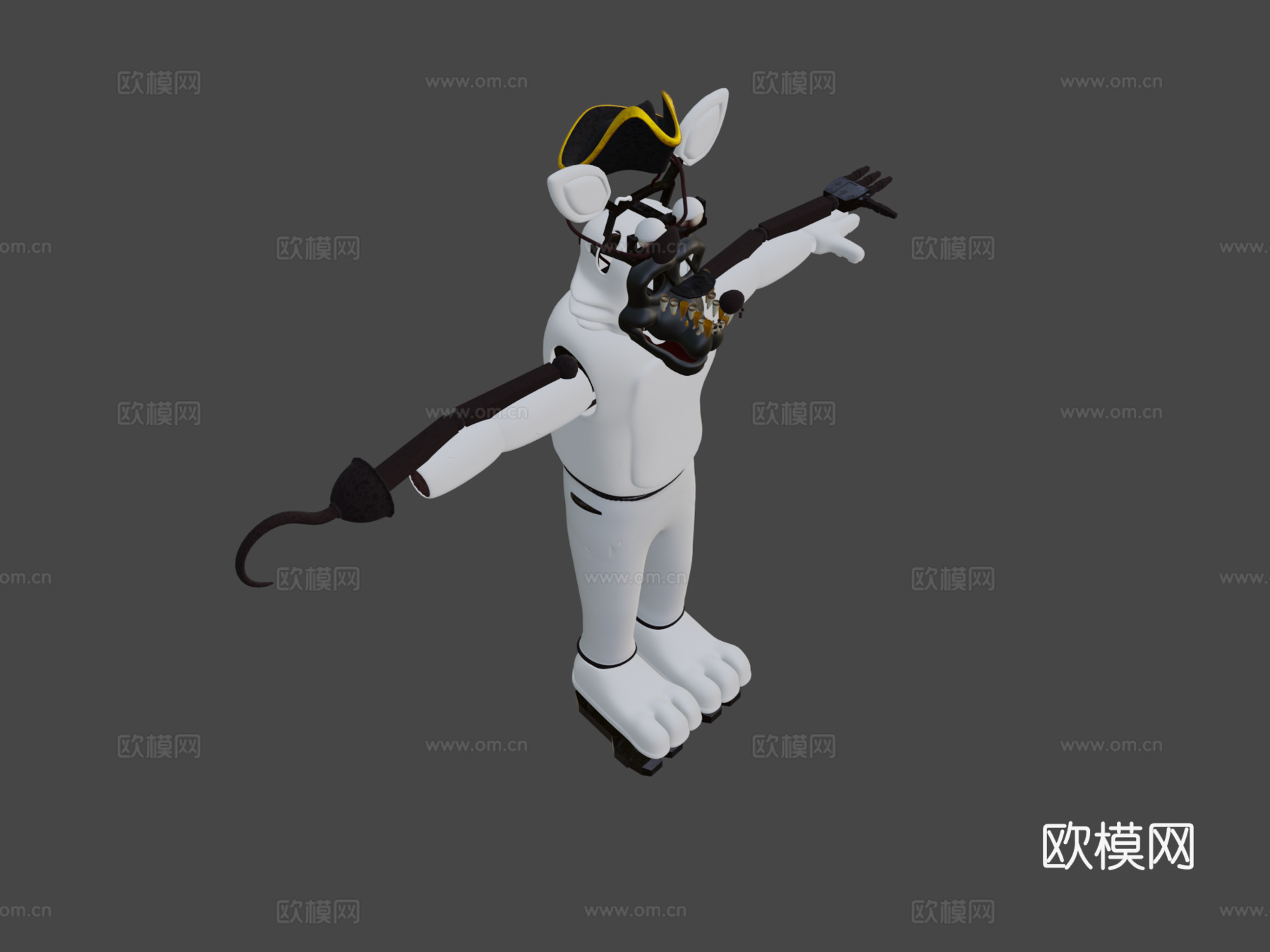 复古狐狸巴廷顿模型3d模型