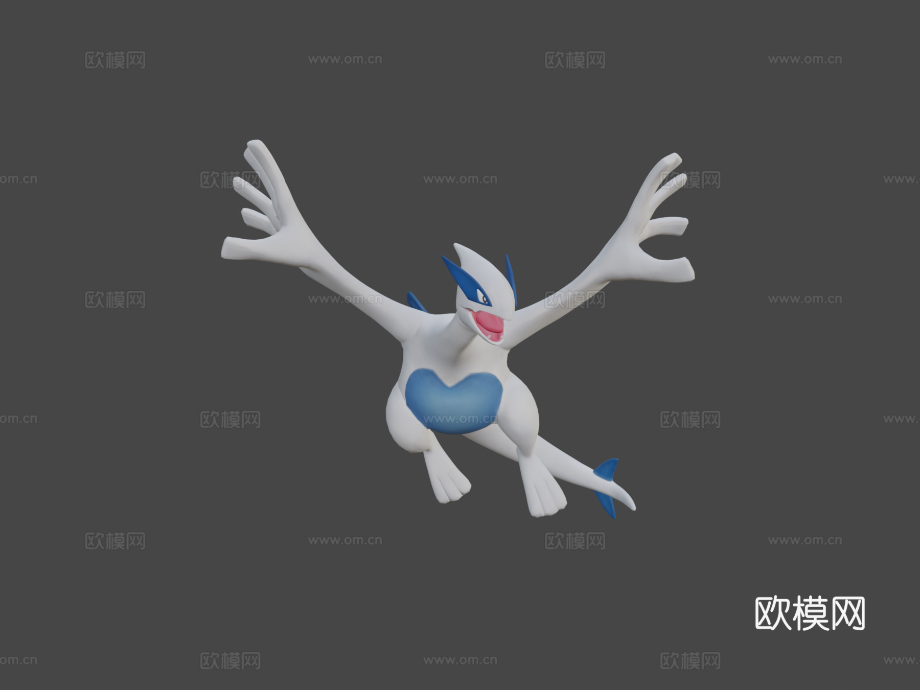洛奇亚雕像3d模型