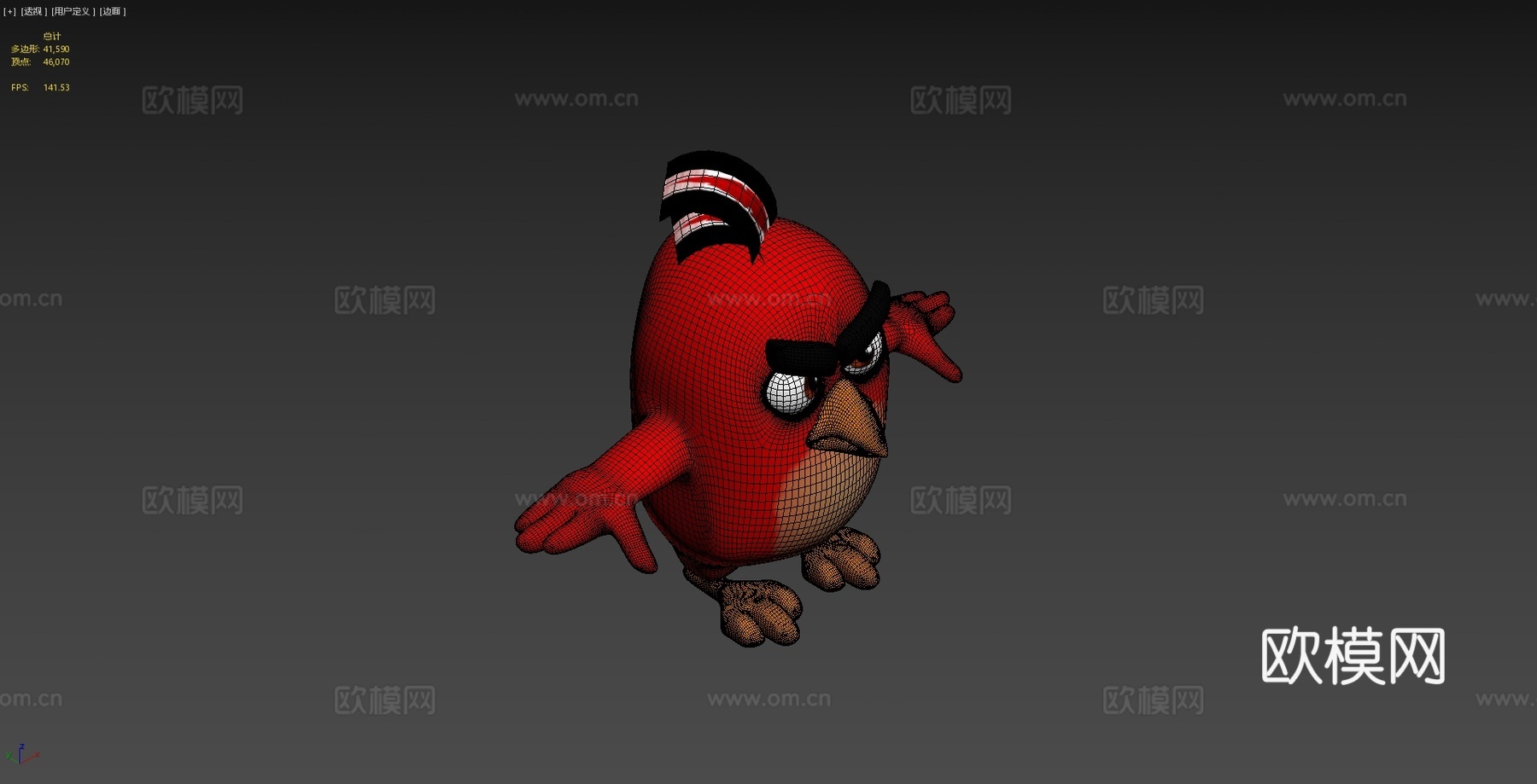 愤怒的小鸟-C4D建模角色3d模型