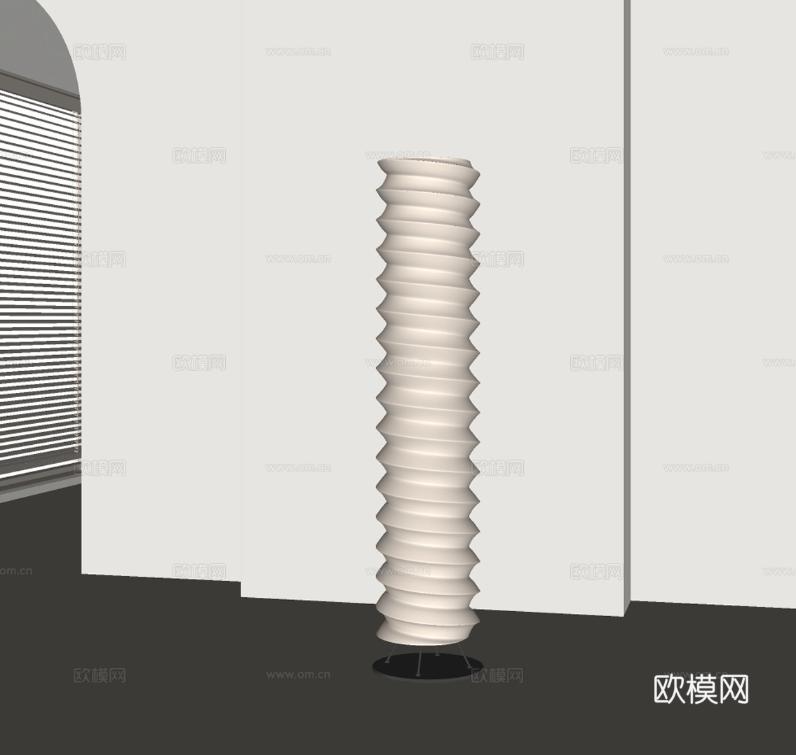 现代简约落地灯su模型