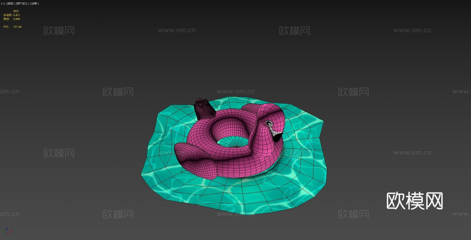 充气火烈鸟3d模型