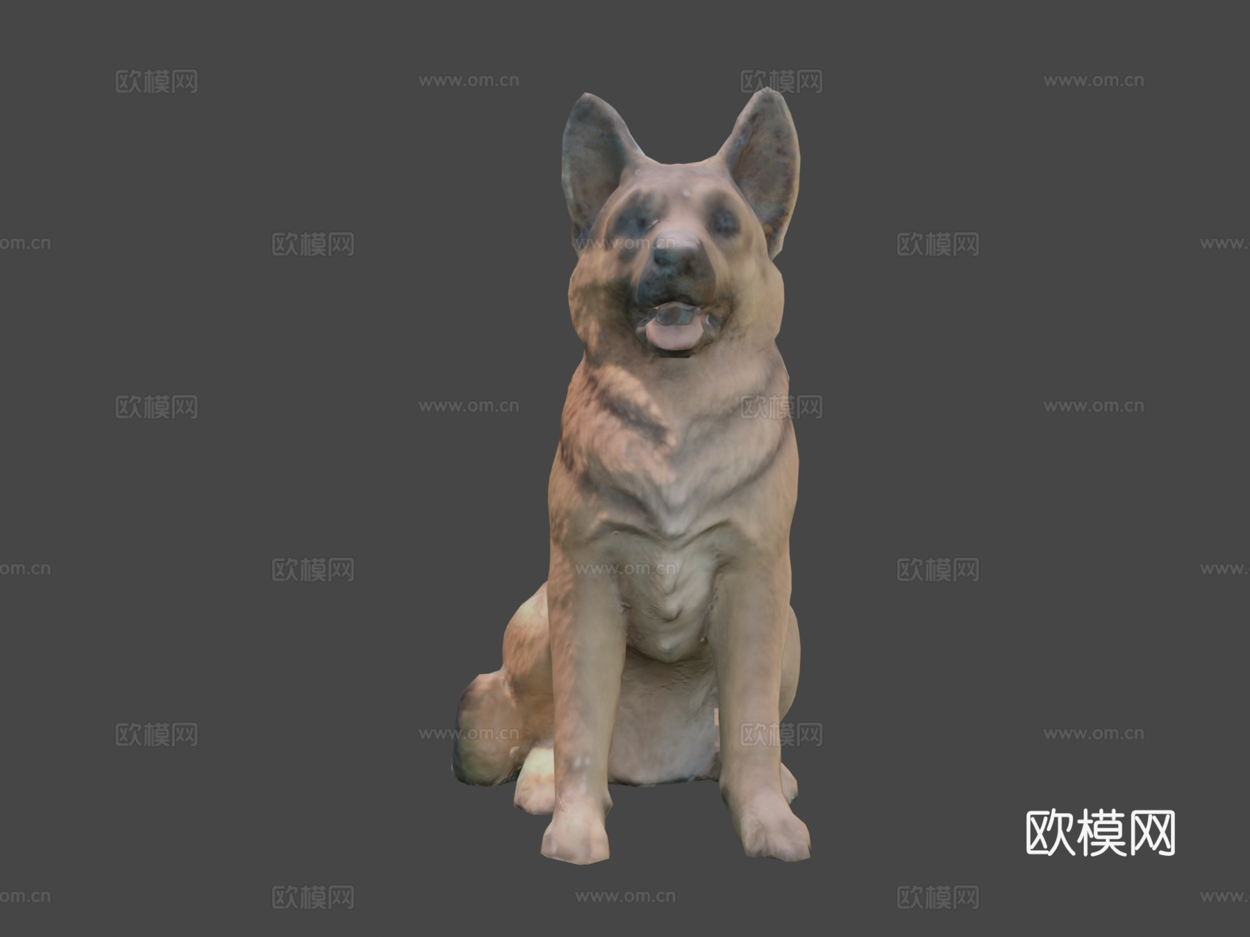 德国牧羊犬3d模型