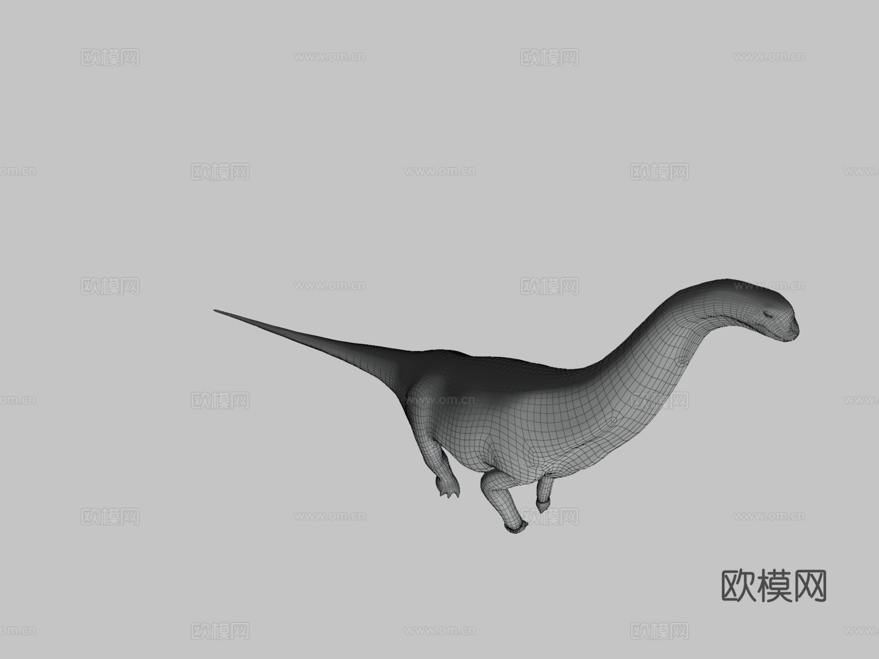 腕龙行走循环3d模型