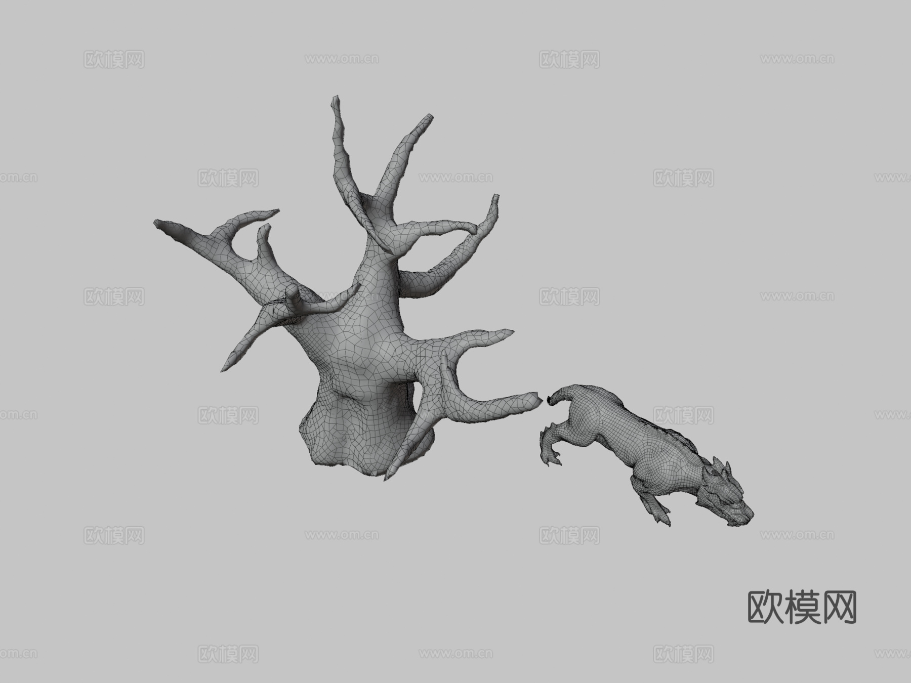 改良大型猫科动物-动画版3d模型