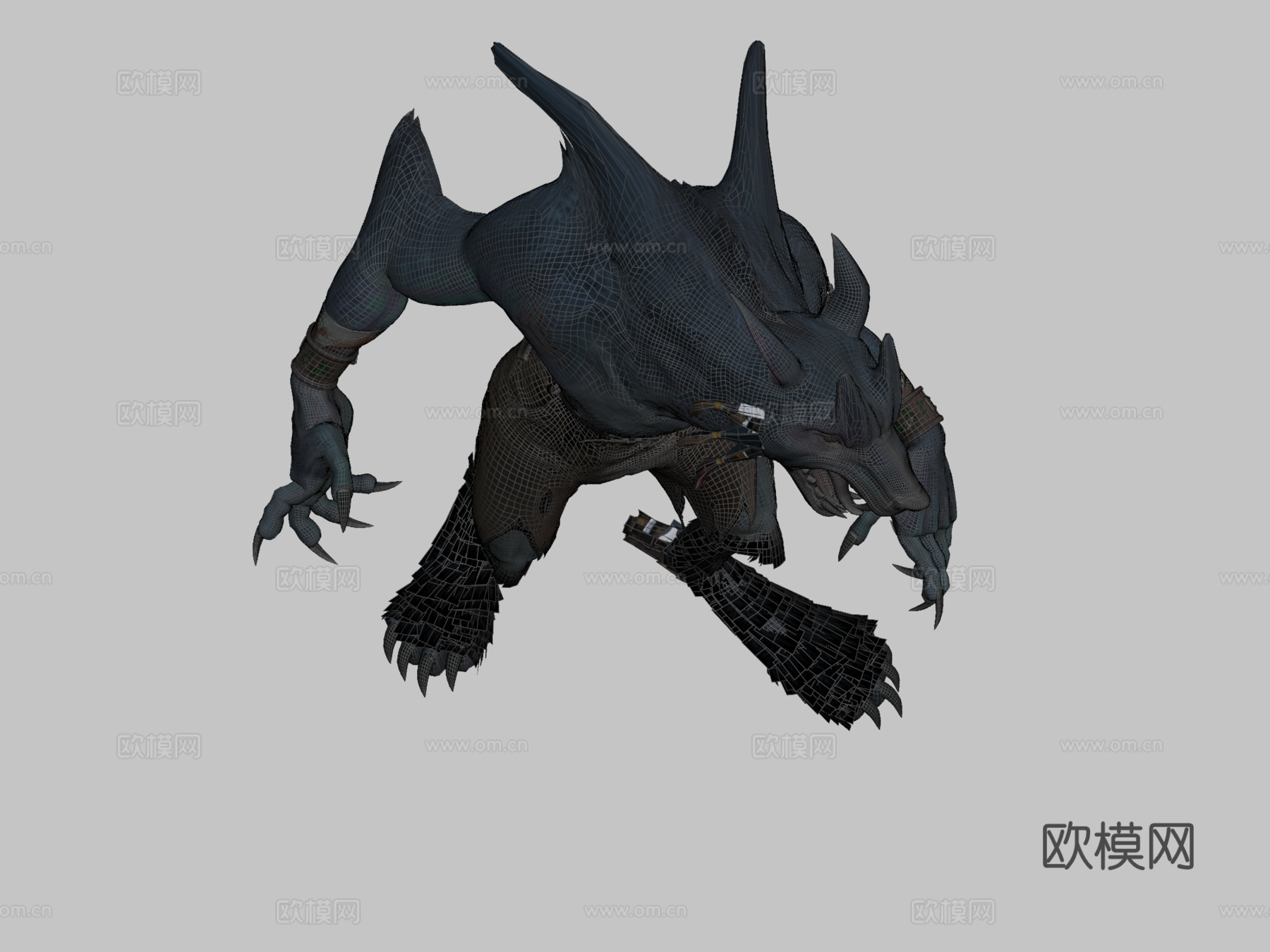 恶魔狼人完整贴图3d模型