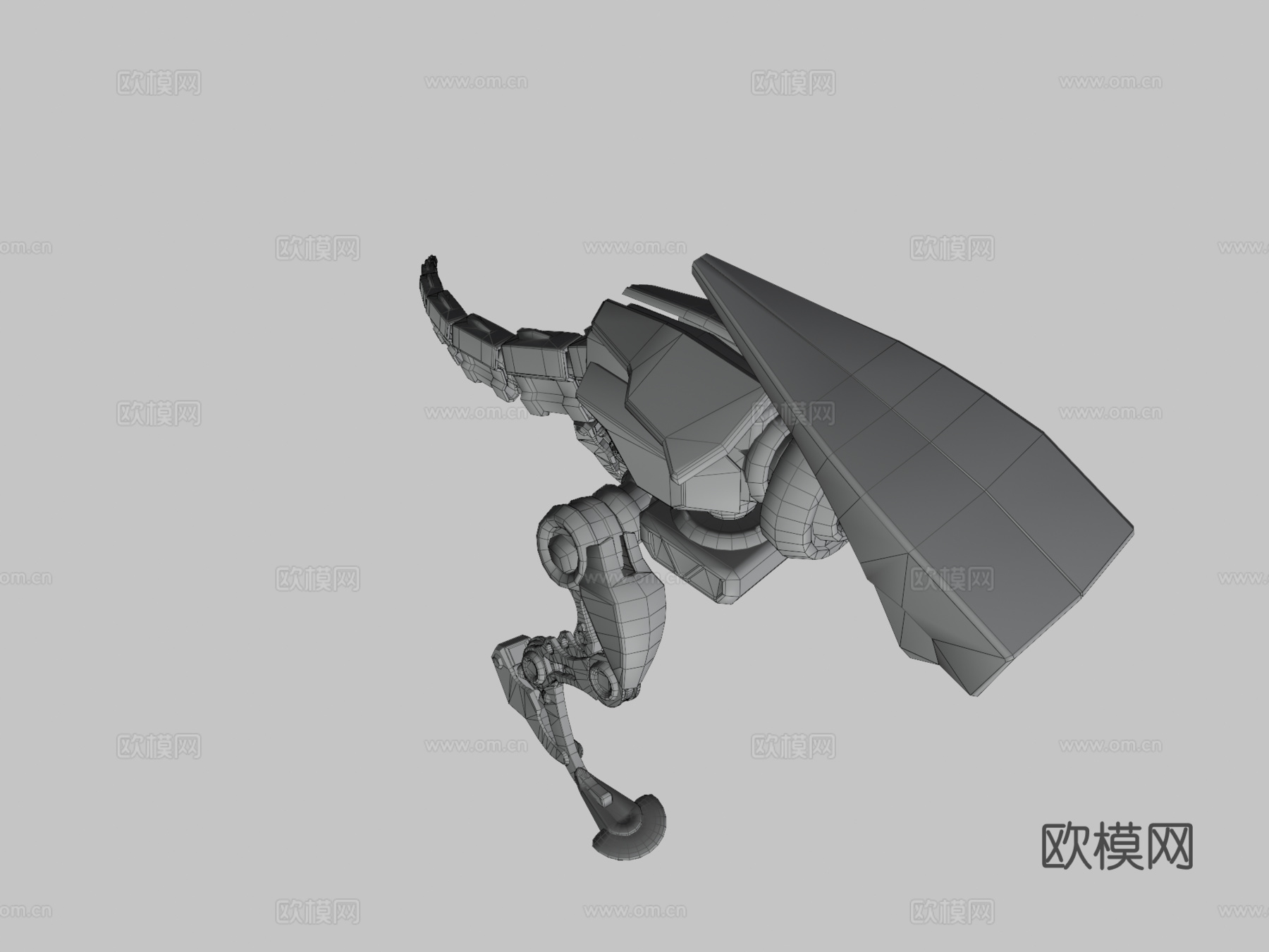 机械霸王龙咆哮动画3d模型