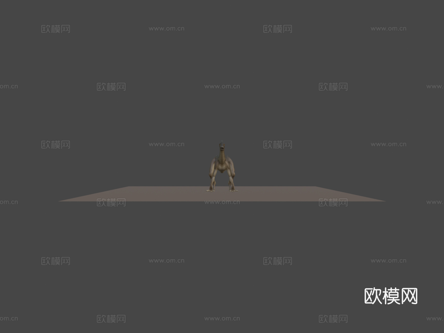 副栉龙行走循环3d模型