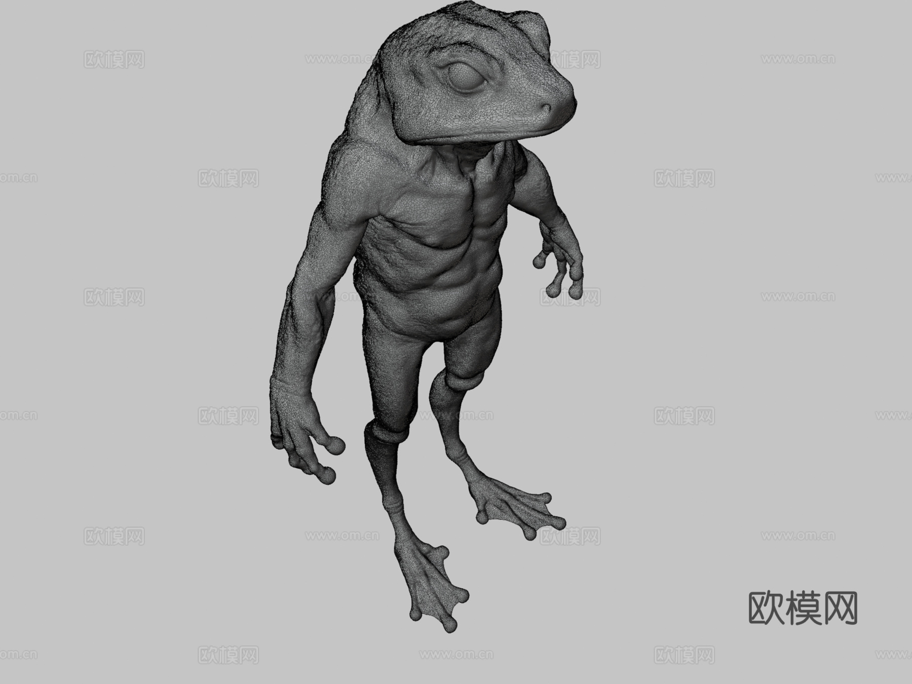 青蛙人形生物3d模型