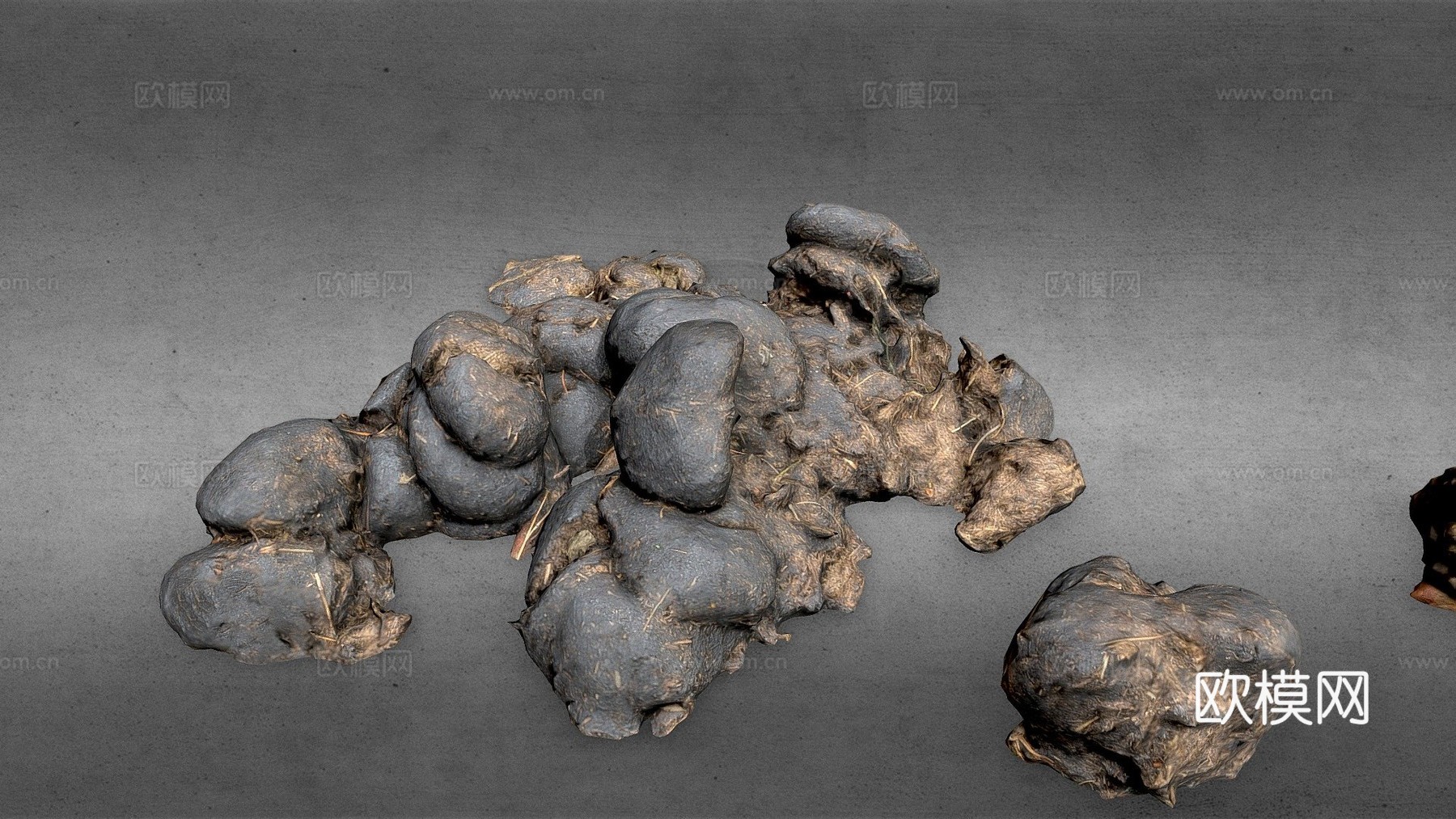 马粪堆扫描3d模型