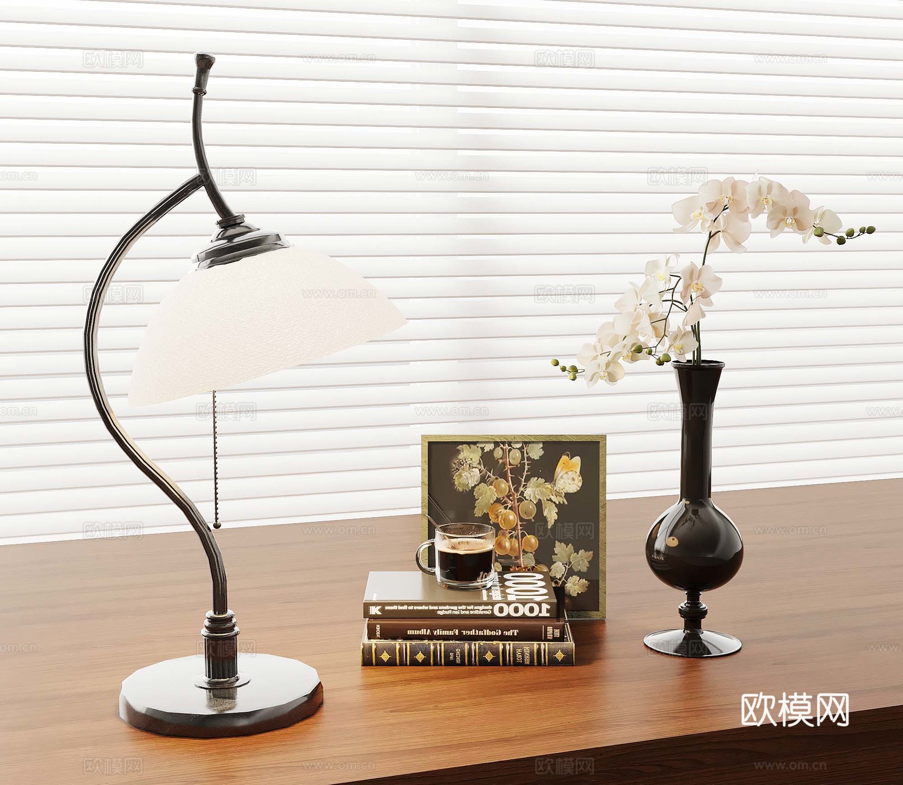 法式台灯 花瓶3d模型