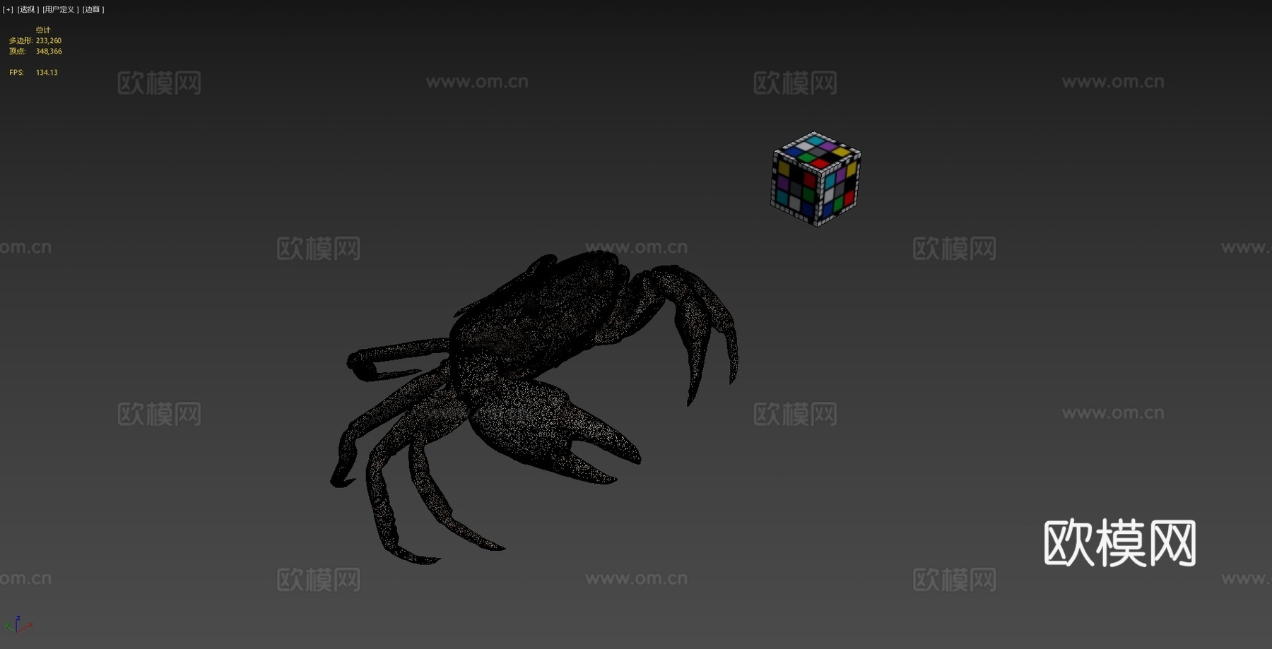 CC0日本淡水蟹♂3d模型