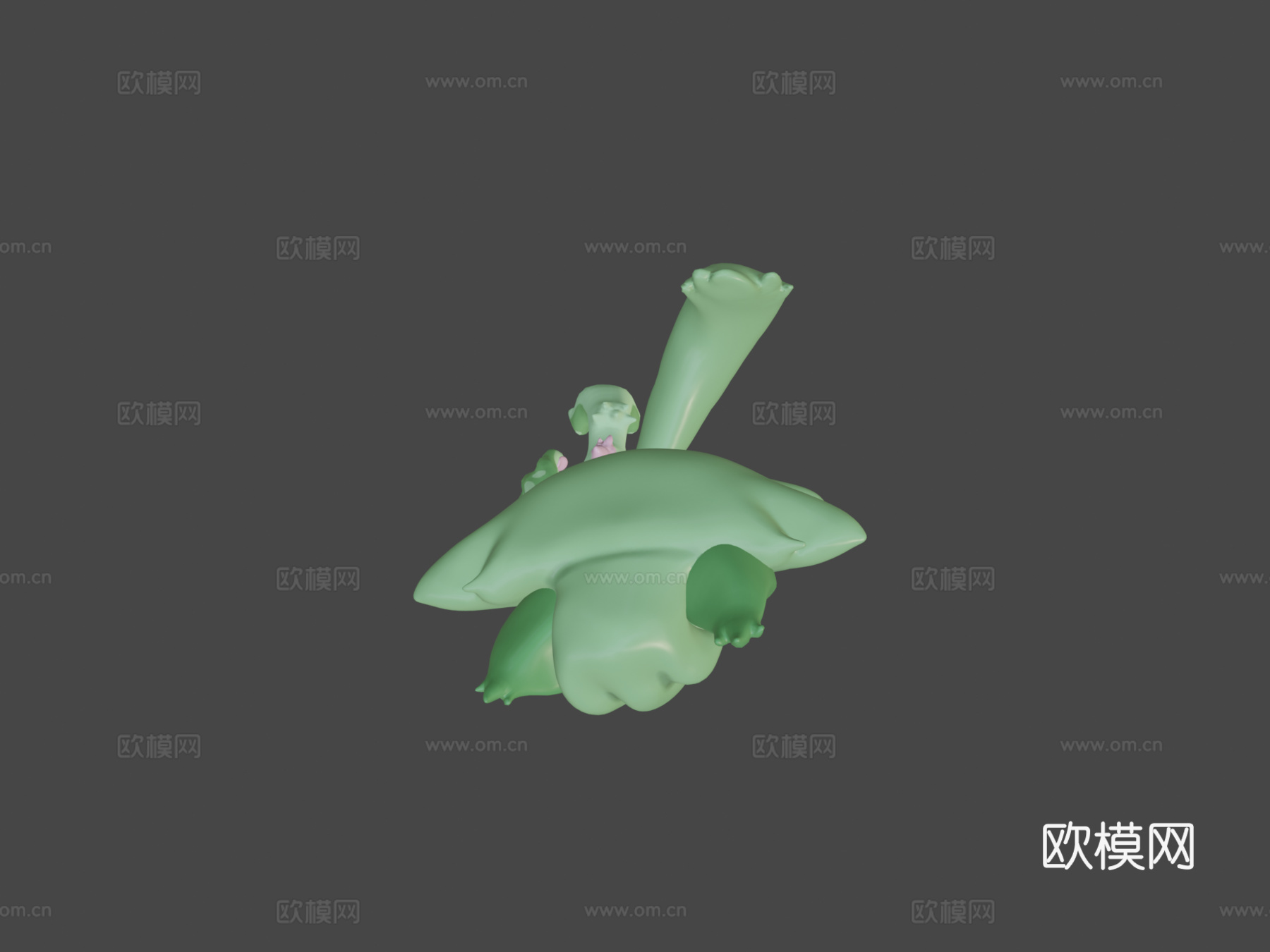 绿色毛茸女士3d模型