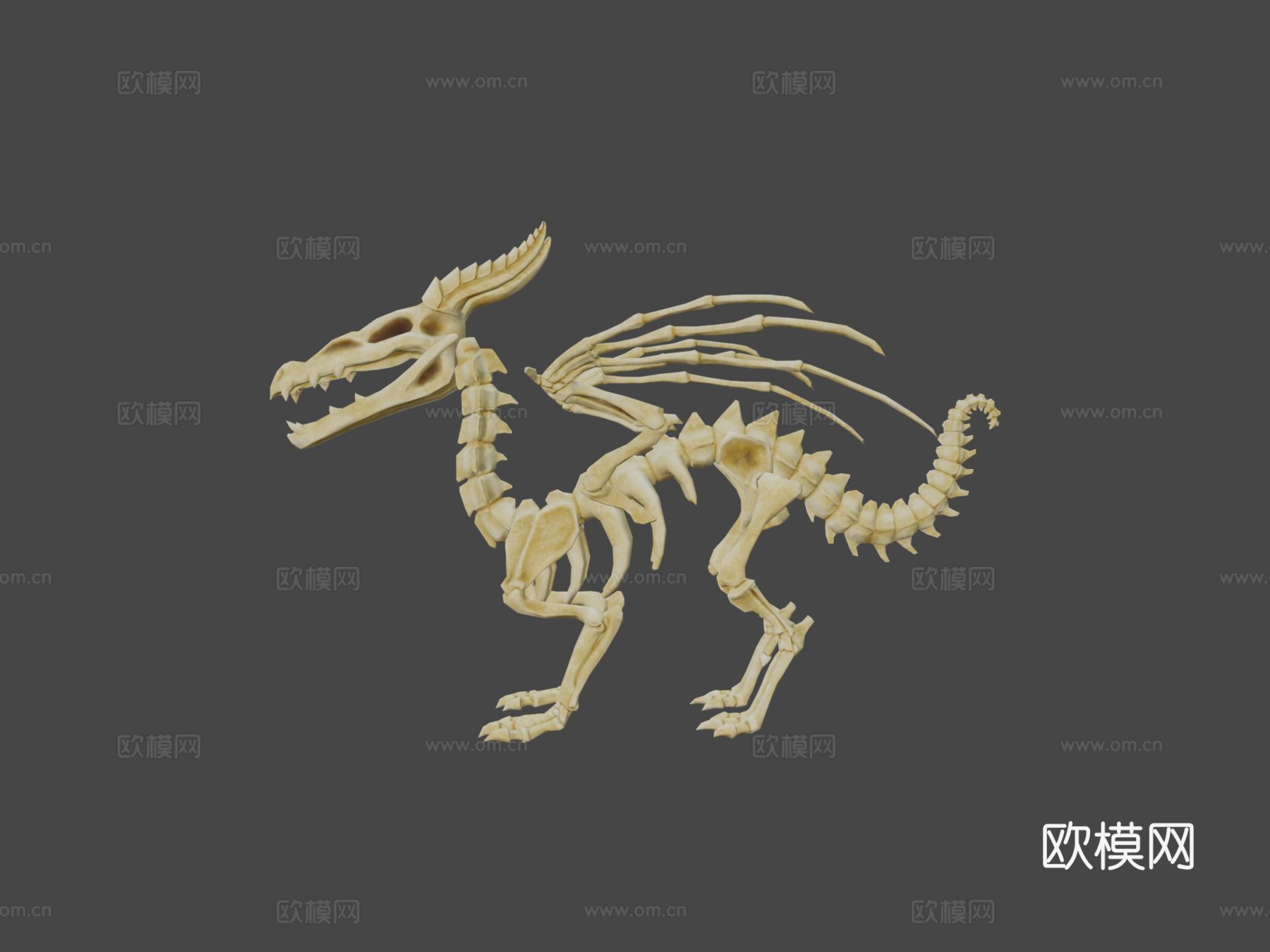 龙骨架3d模型
