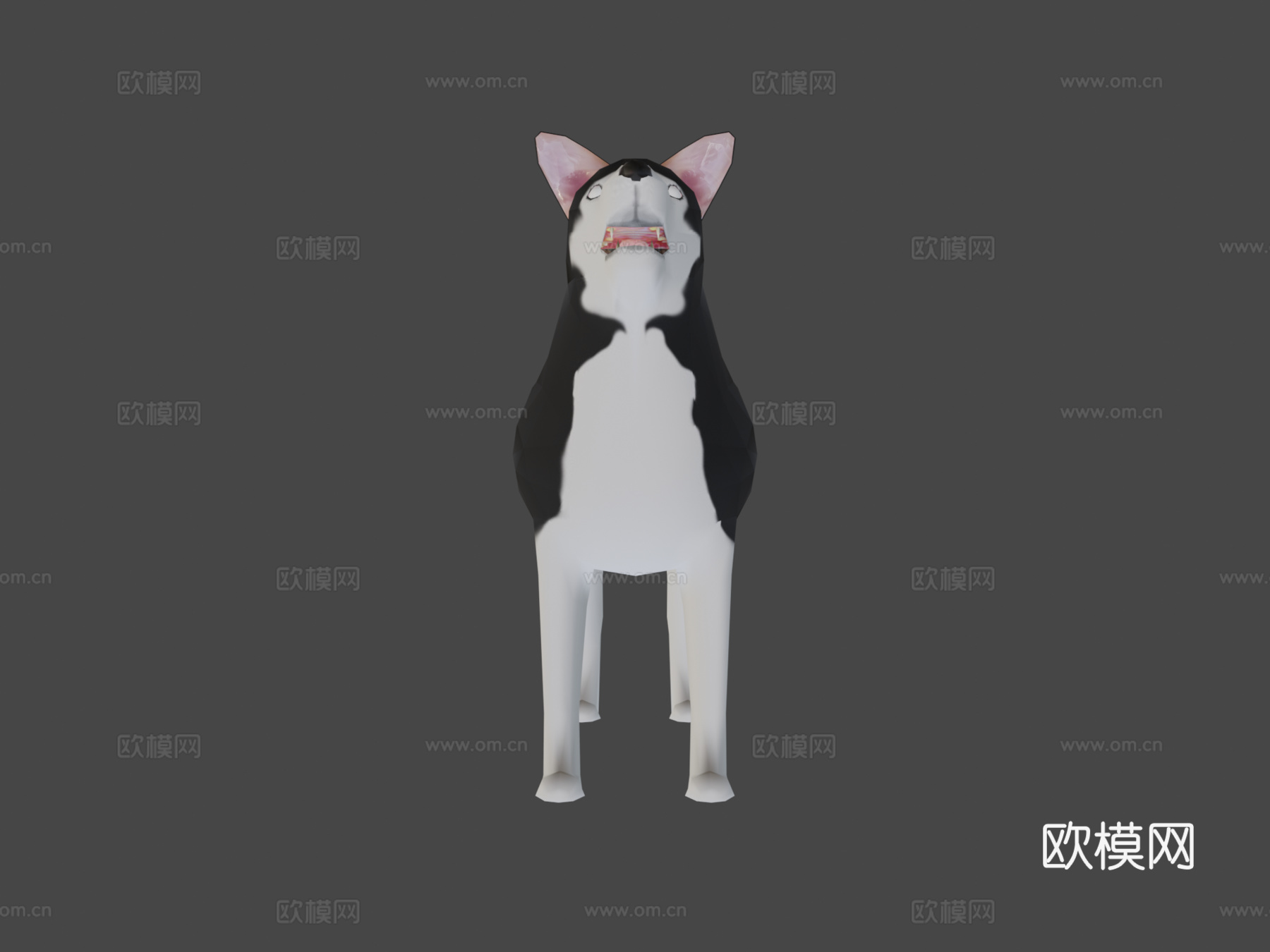 奔跑的狗3d模型