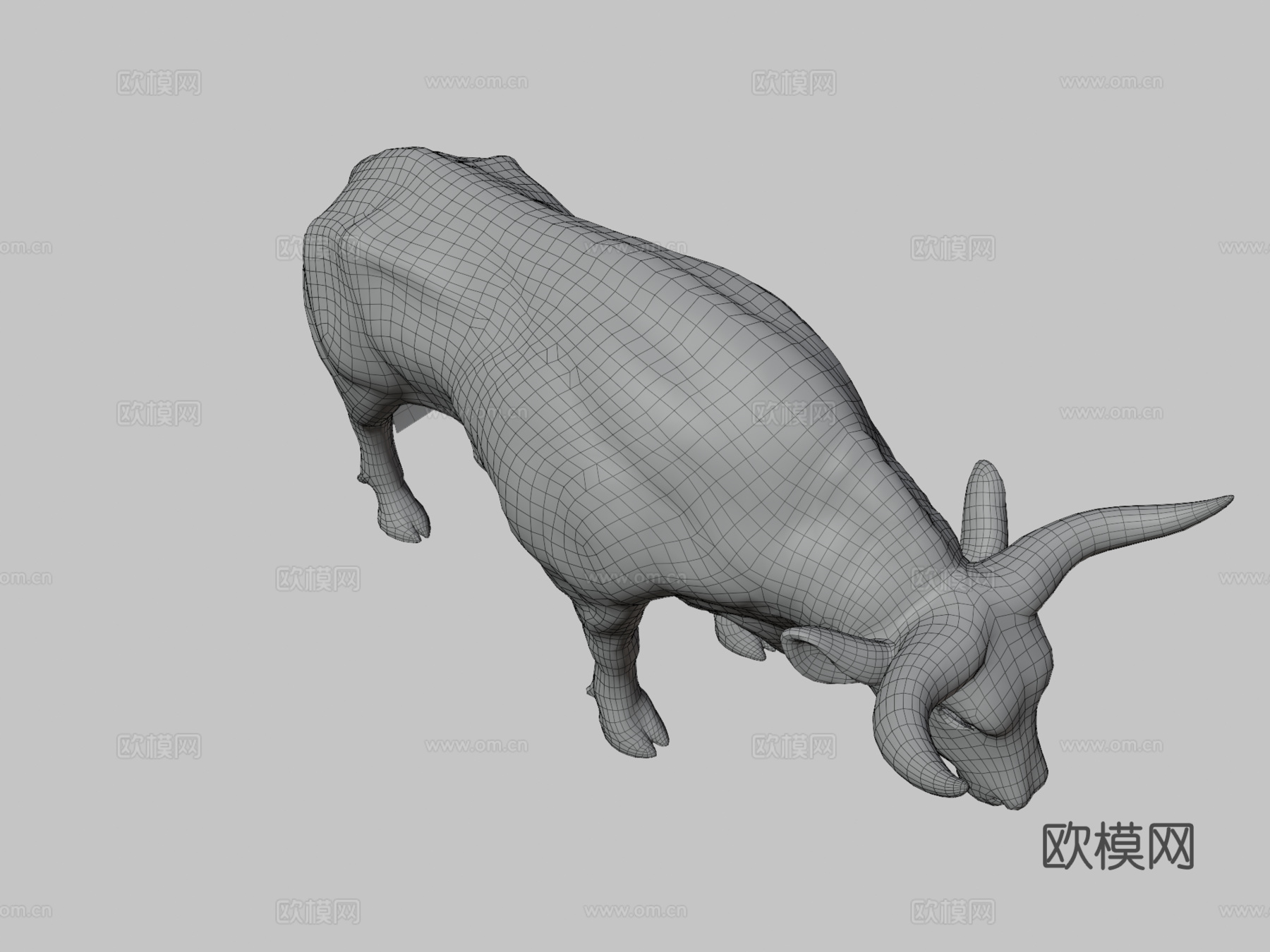 公牛动物3d模型