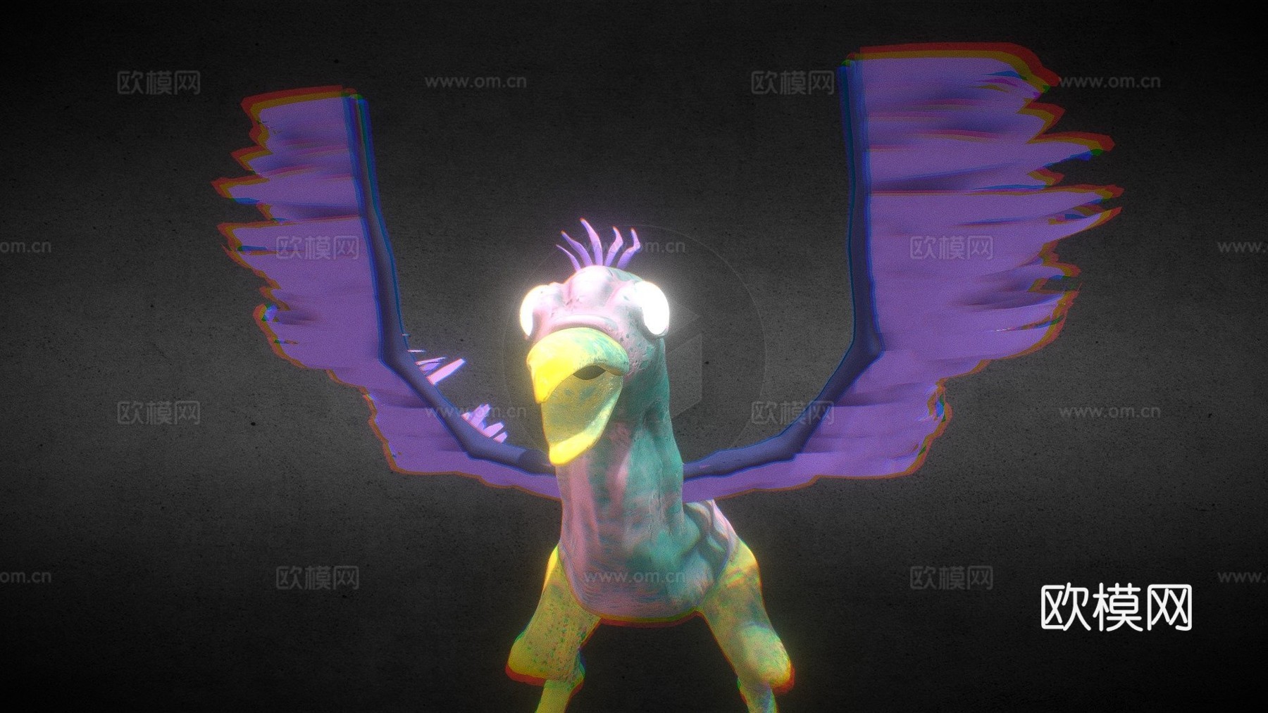 吉瓦尼姆奥皮拉小鸡绑定3d模型