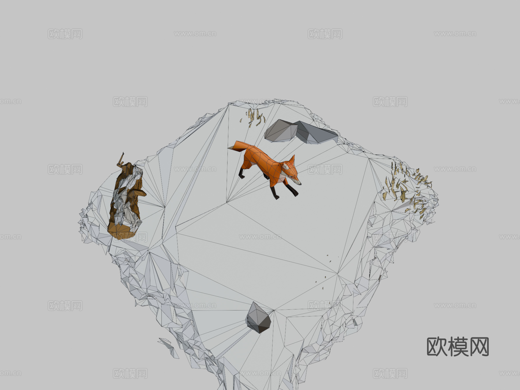 狐狸3d模型