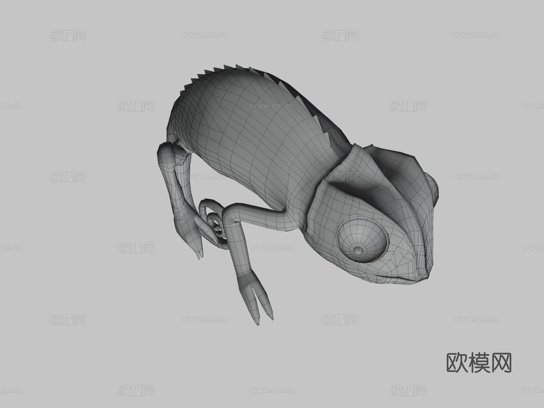 变色龙43d模型