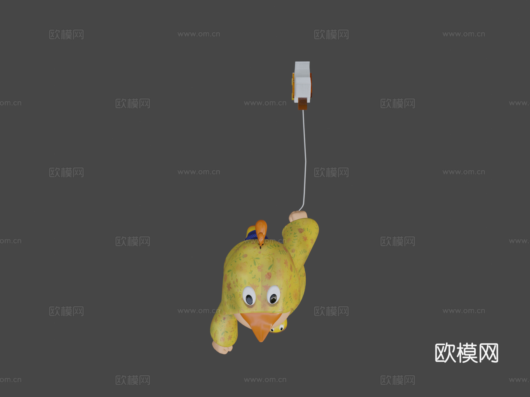 鸭子跟随姿态3d模型
