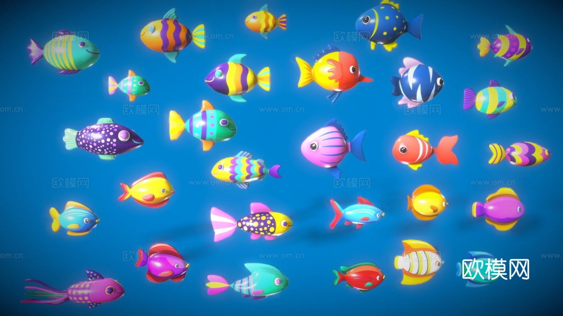卡通鱼包23d模型