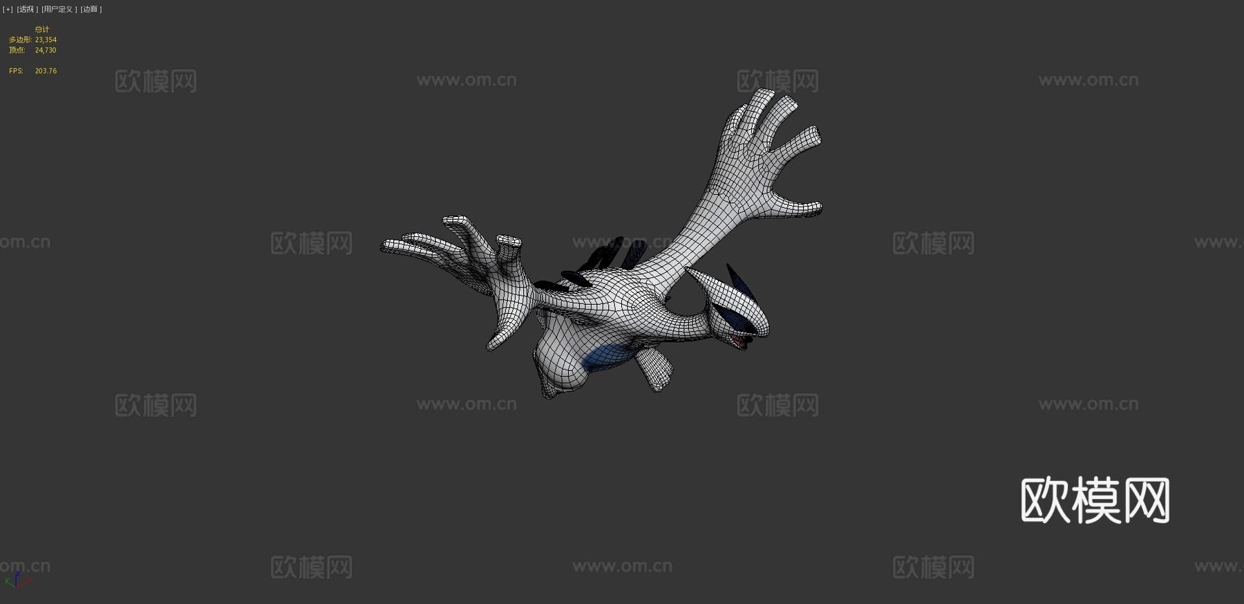 洛奇亚雕像3d模型