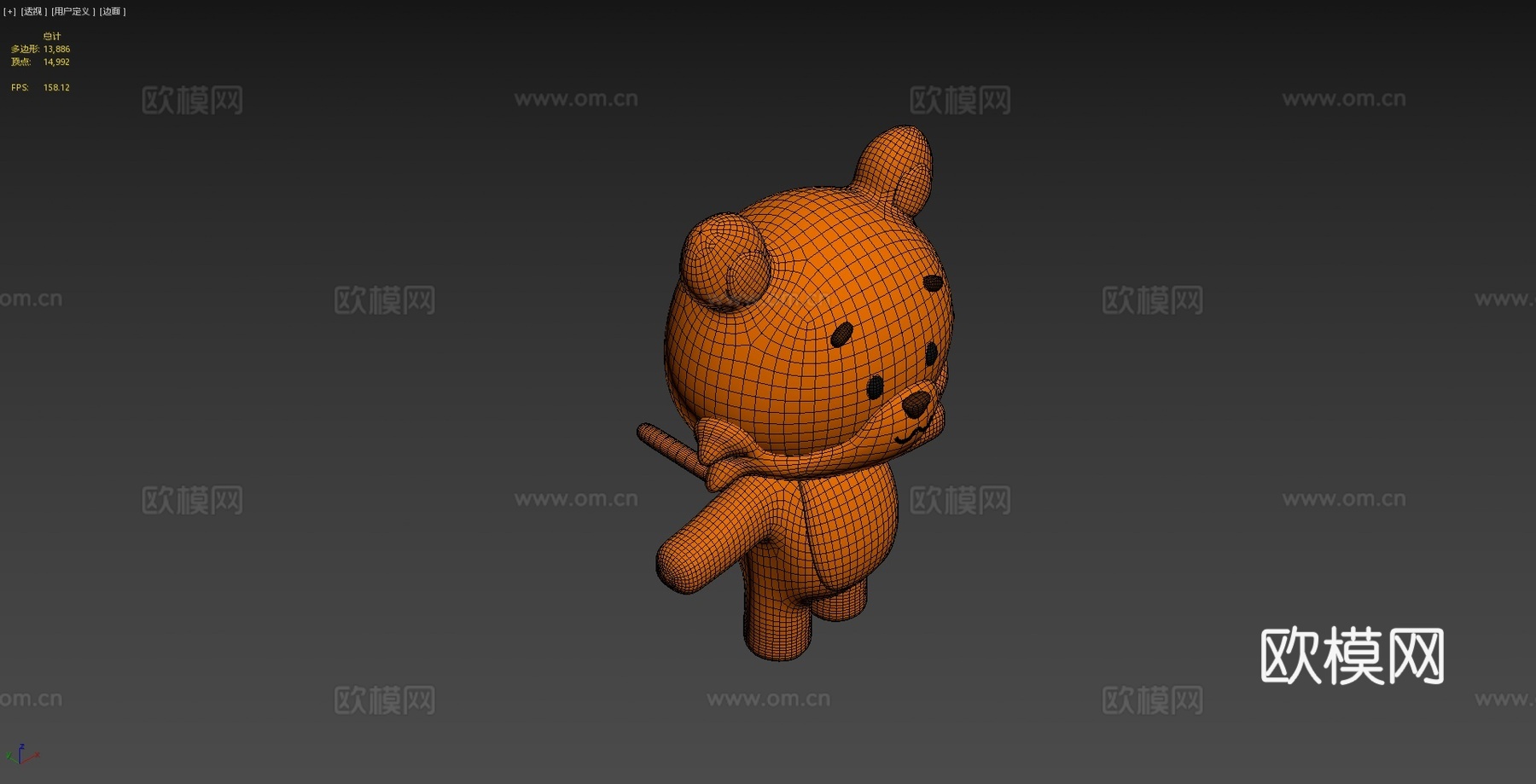 老虎角色3d模型