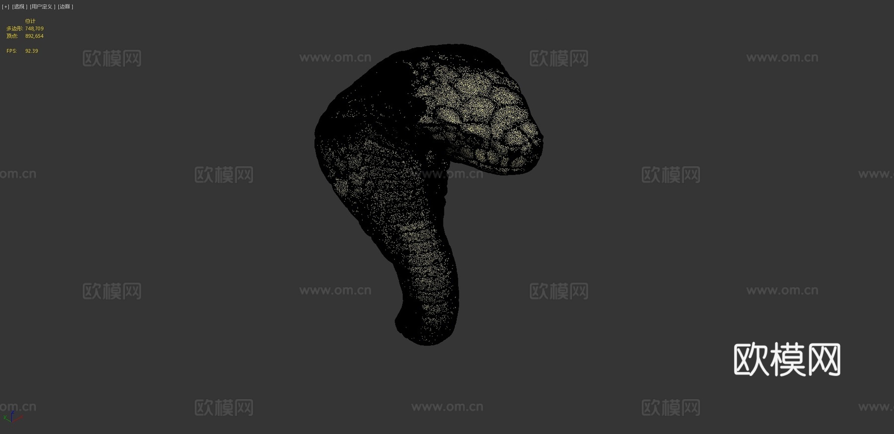 金蛇雕像3d模型