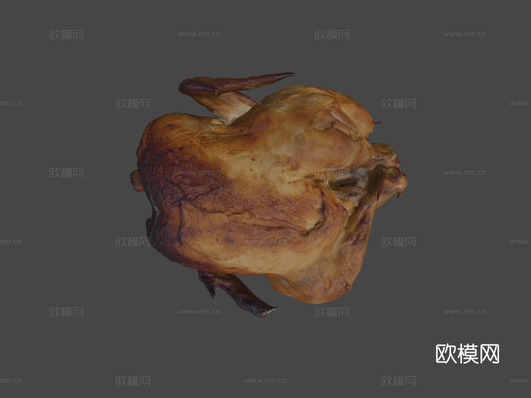 整只烤鸡3d模型