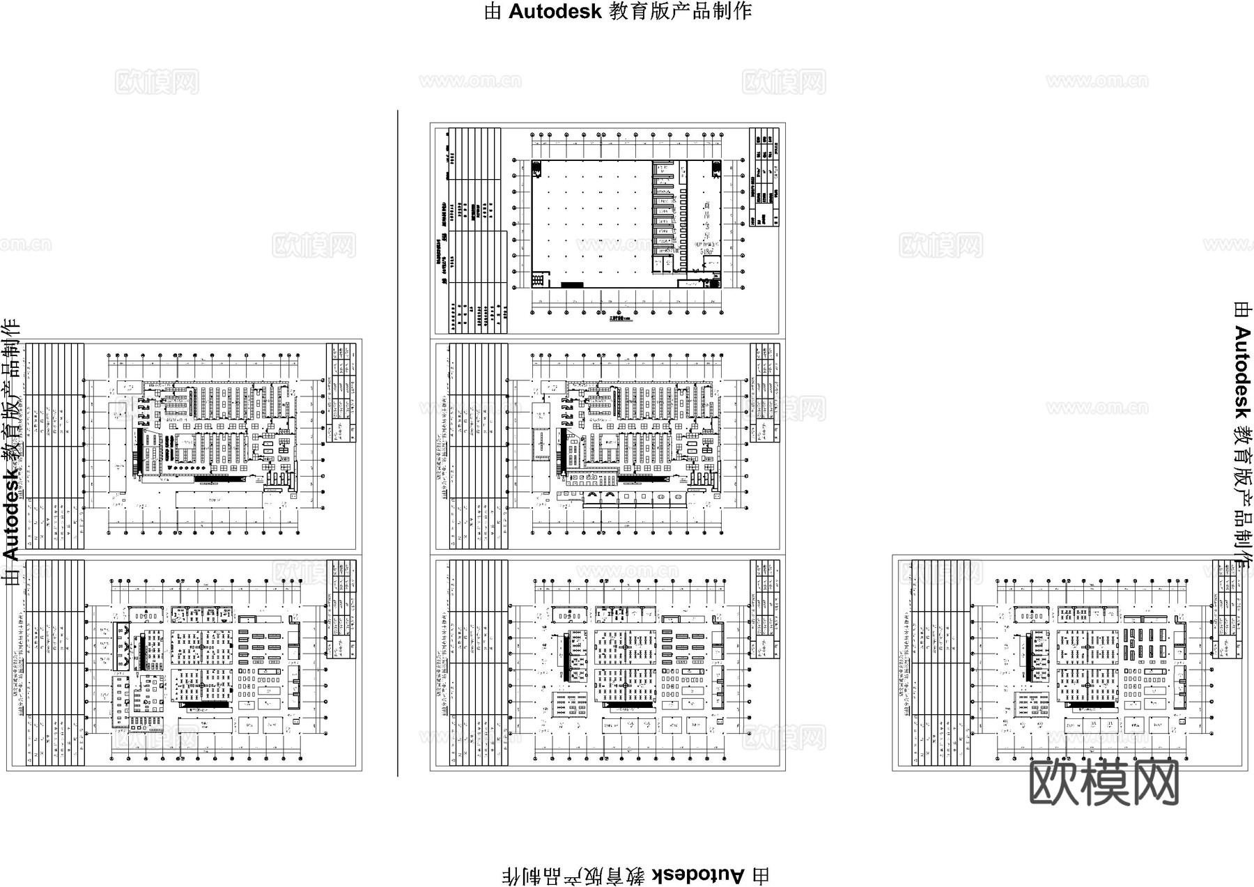 商业广场超市平面图cad施工图