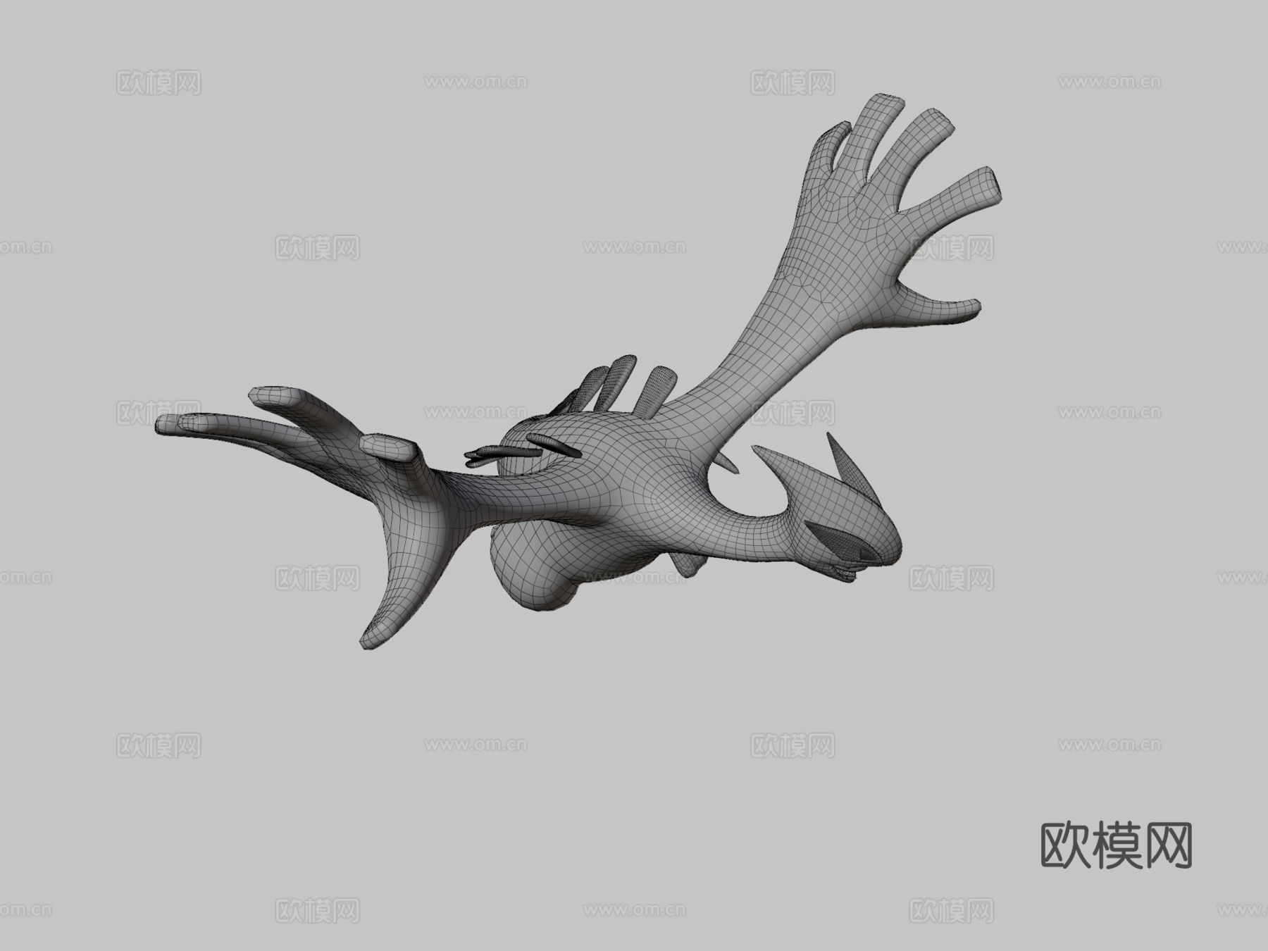 洛奇亚雕像3d模型