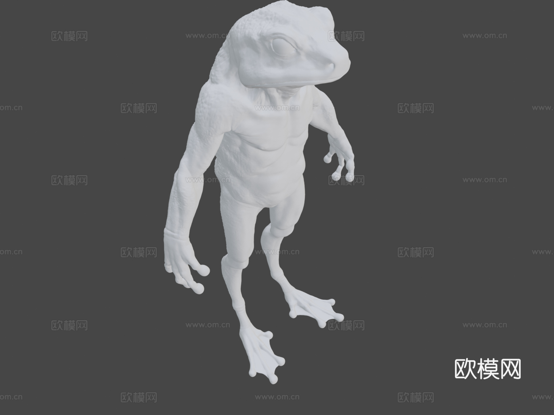 青蛙人形生物3d模型