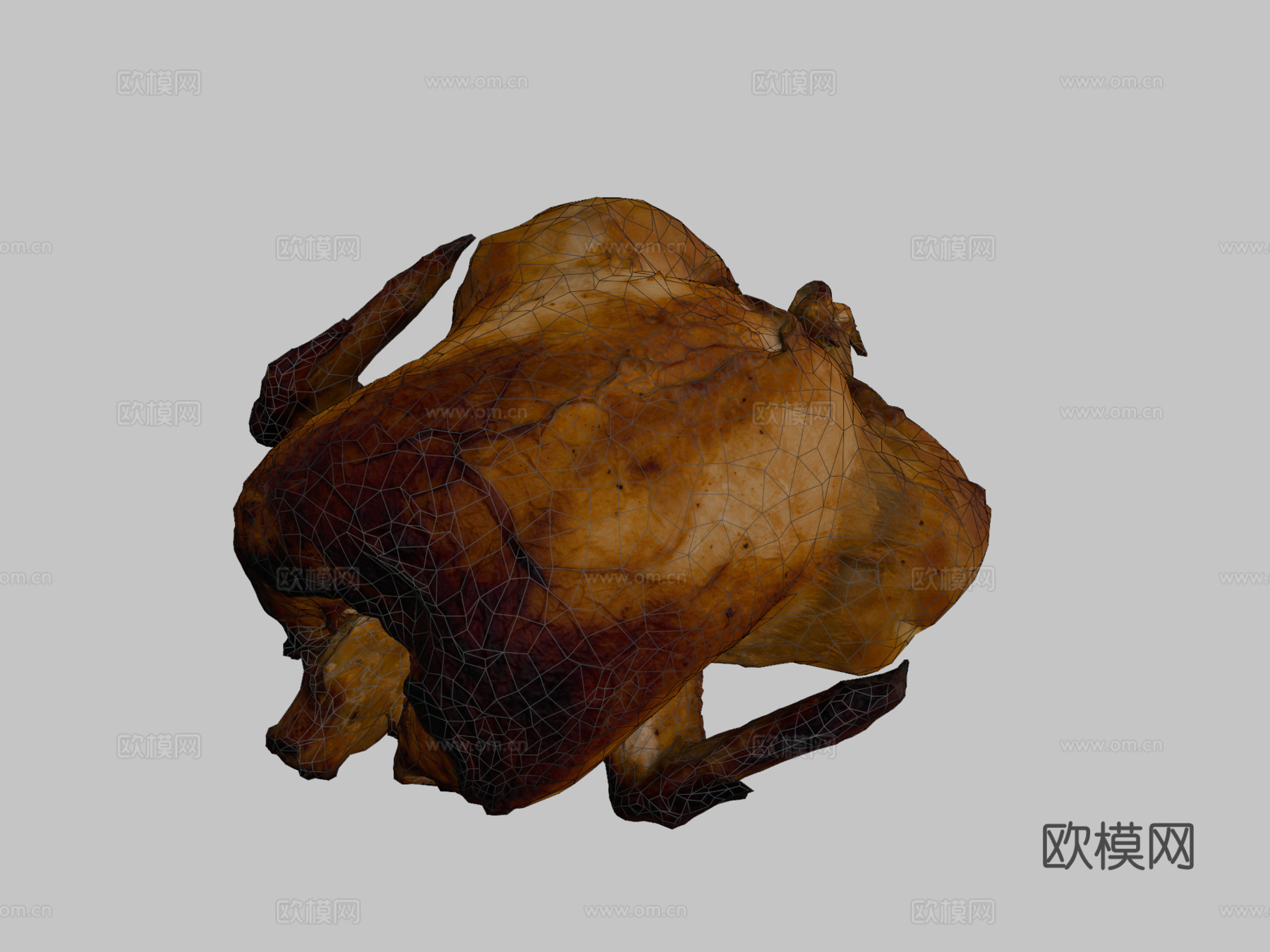 整只烤鸡3d模型