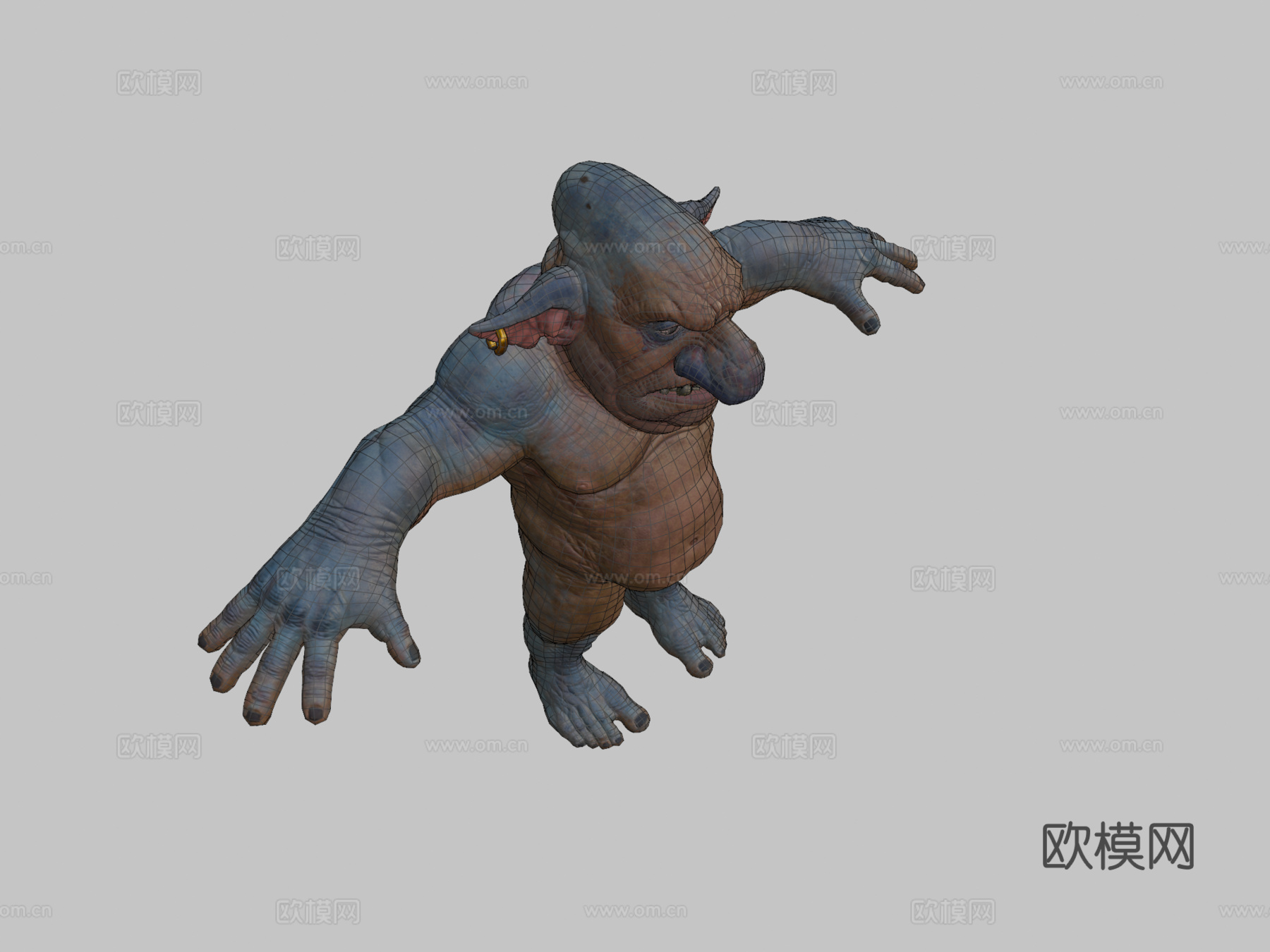 地精步兵身体3d模型