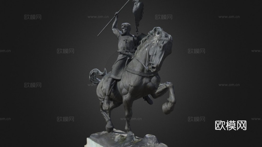 埃尔西德骑马雕像巴尔博亚公园SD3d模型