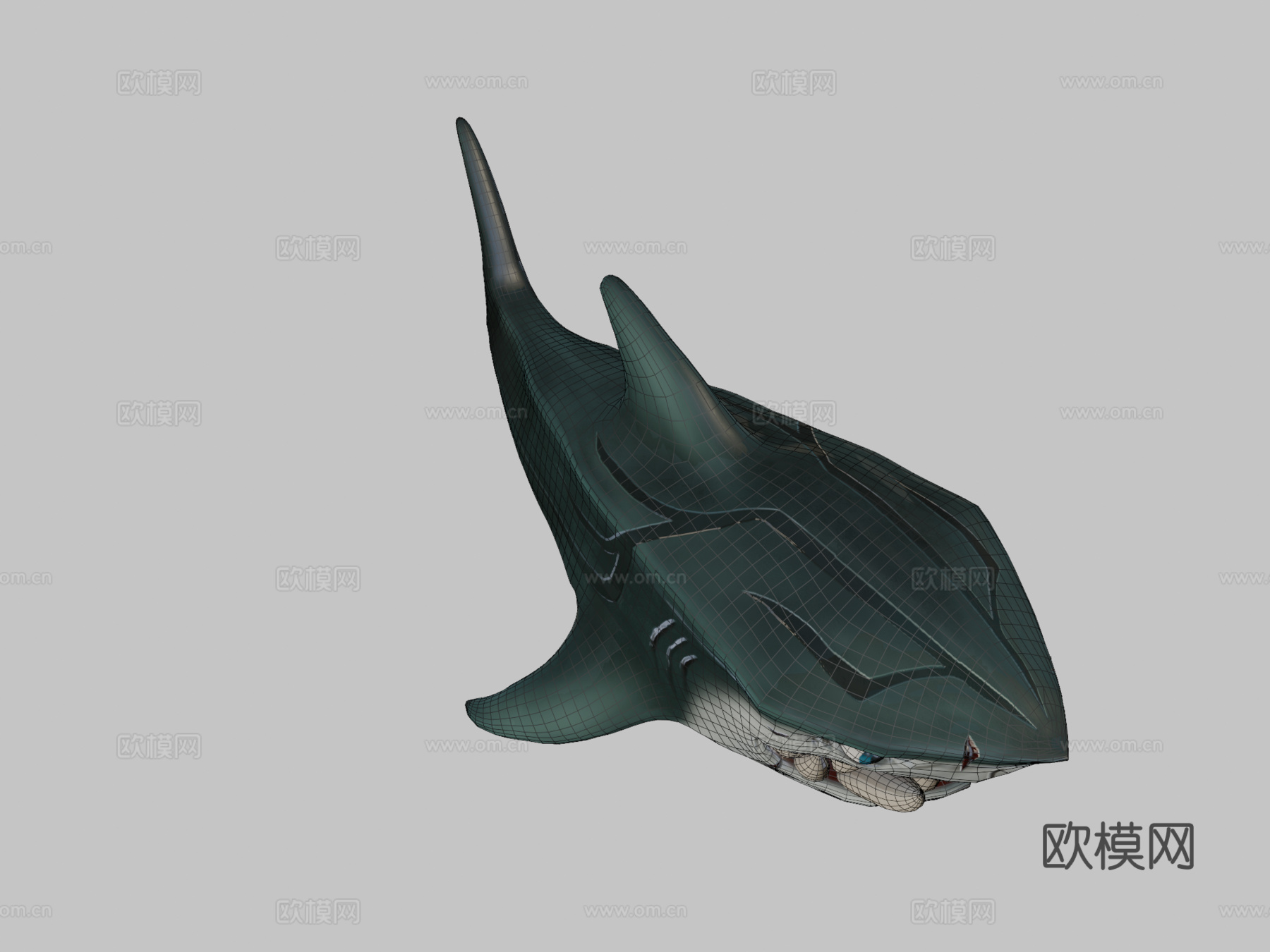 卡通鲨鱼3d模型