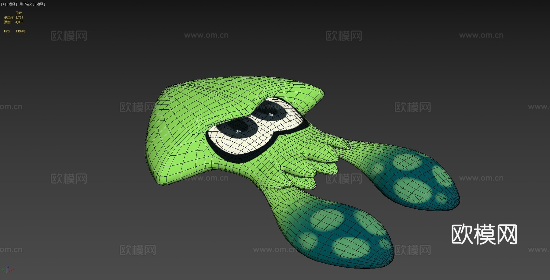 喷射乌贼3d模型