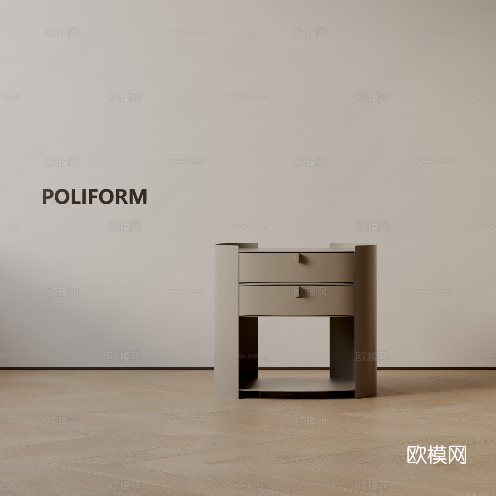 现代床头柜su模型