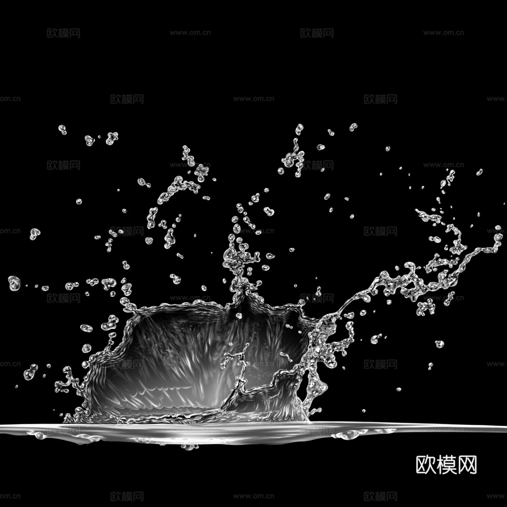 现代水 水花 水纹 水面
