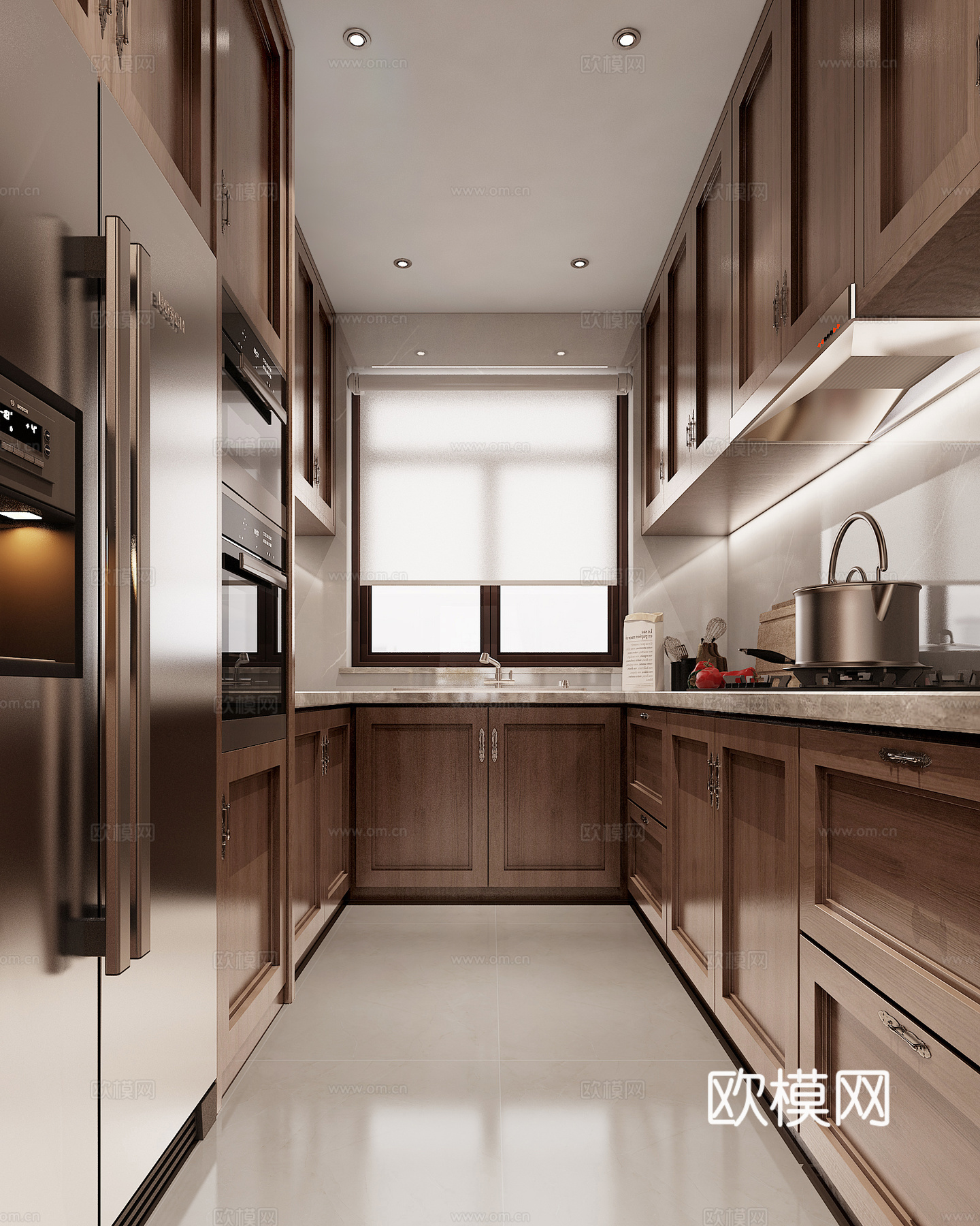 新中式 客厅 餐厅3d模型