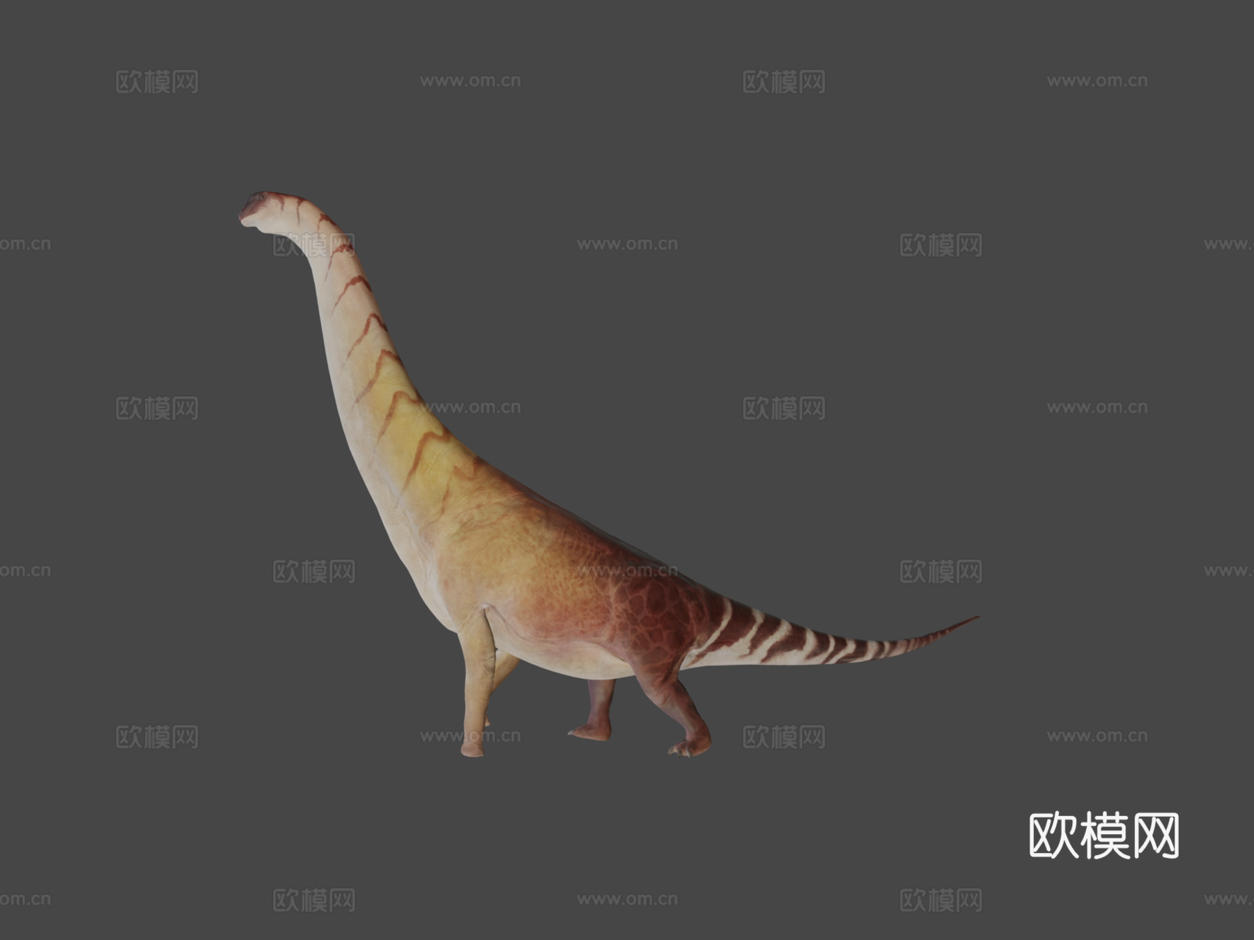 腕龙行走循环3d模型