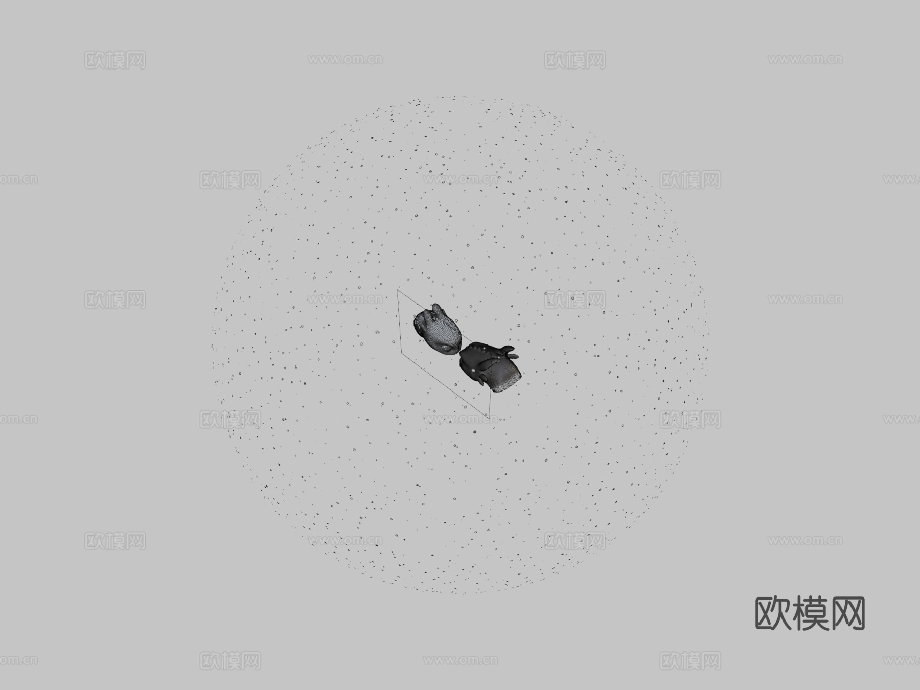 无牙与光煞3d模型