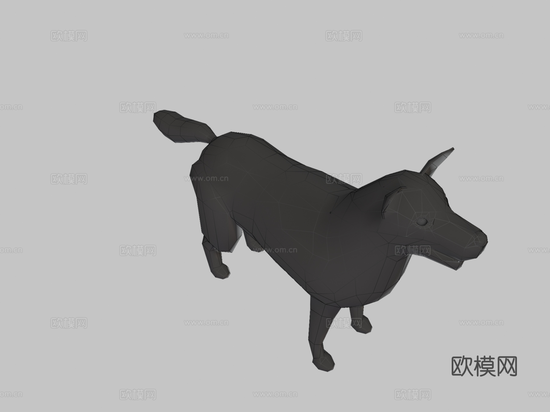奔跑的狗3d模型